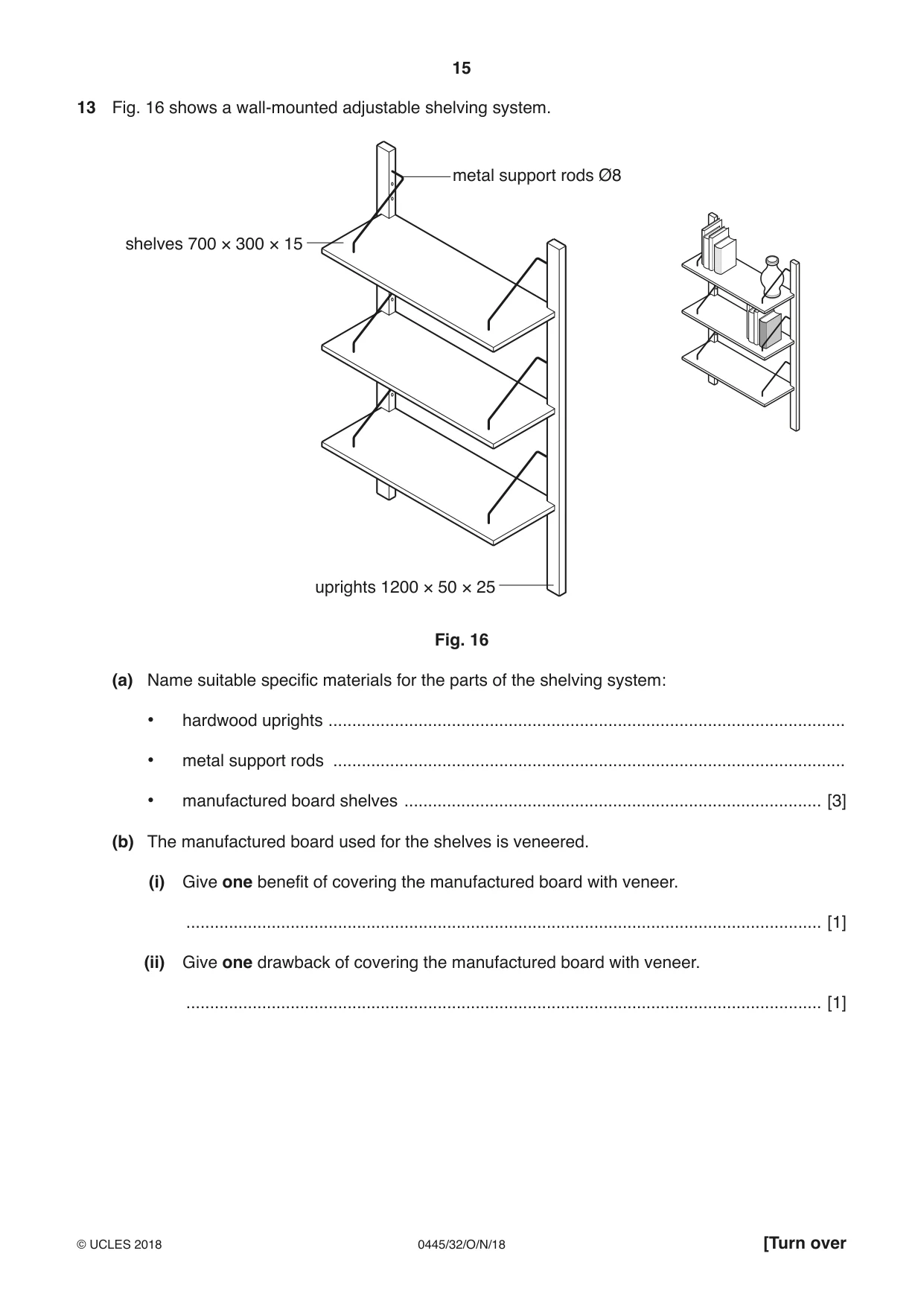 Cambridge IGCSE Design and Technology 0445 2018 Oct/Nov Paper 3 · Variant 2 question paper, page 15 of 20
