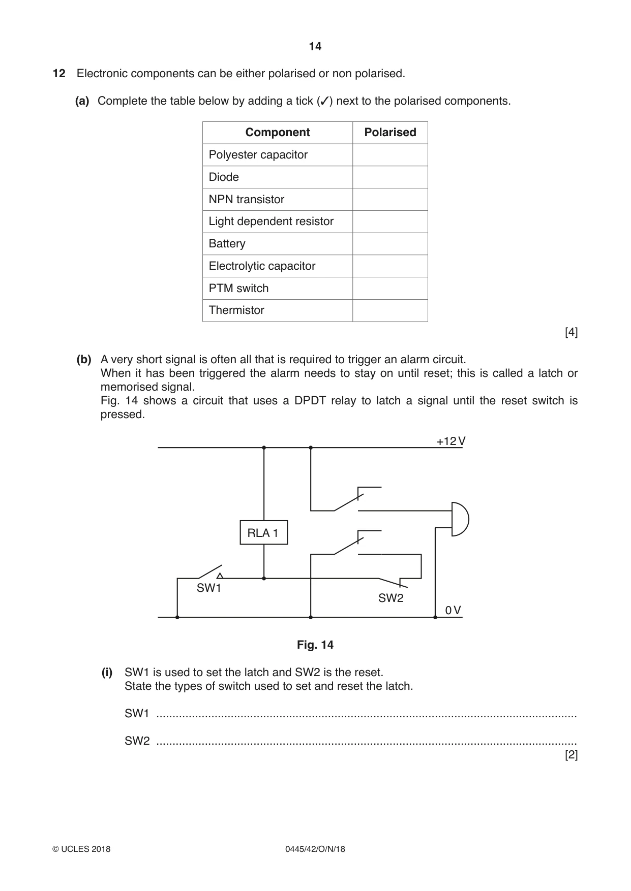 Cambridge IGCSE Design and Technology 0445 2018 Oct/Nov Paper 4 · Variant 2 question paper, page 14 of 20