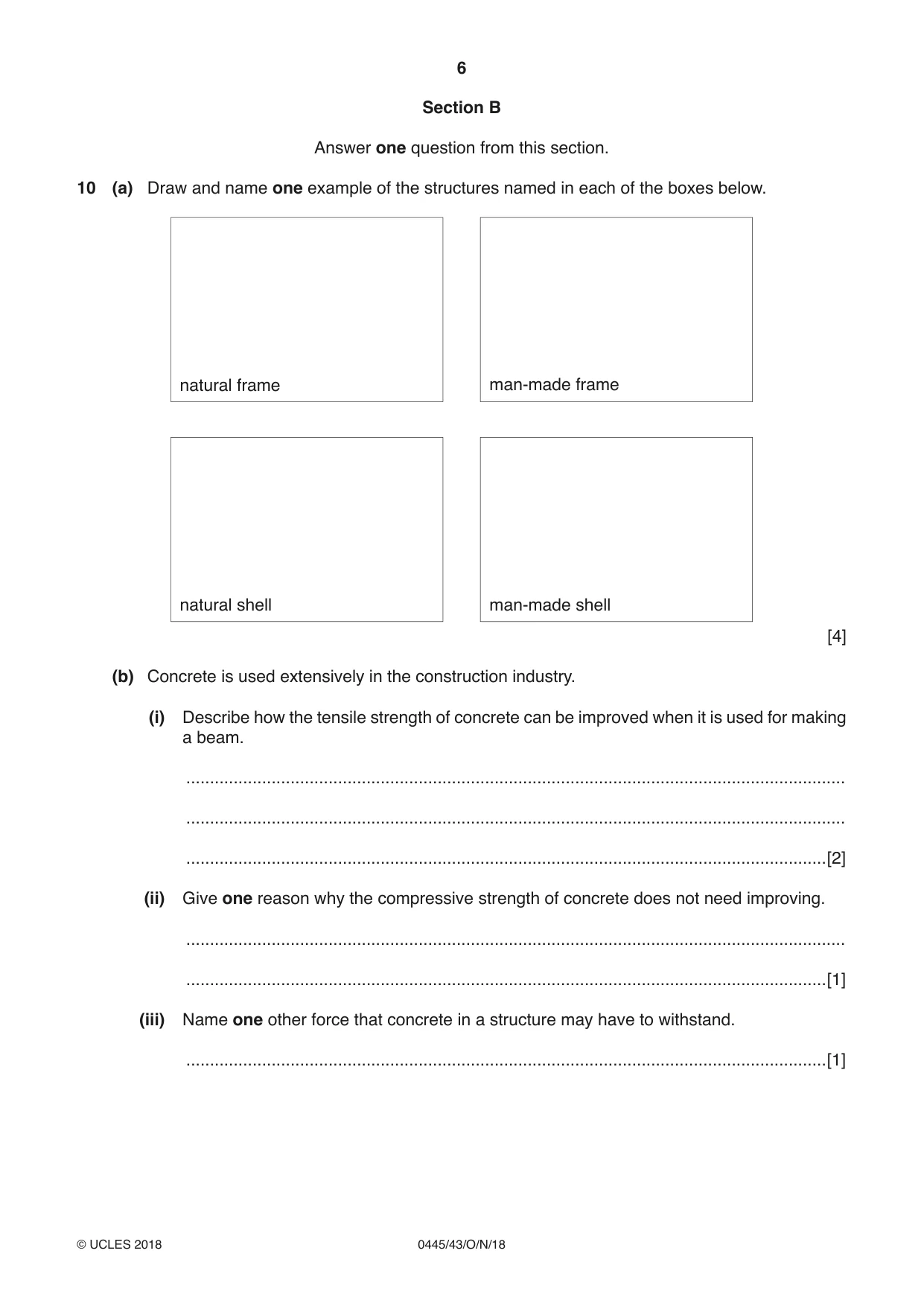 Cambridge IGCSE Design and Technology 0445 2018 Oct/Nov Paper 4 · Variant 3 question paper, page 6 of 20