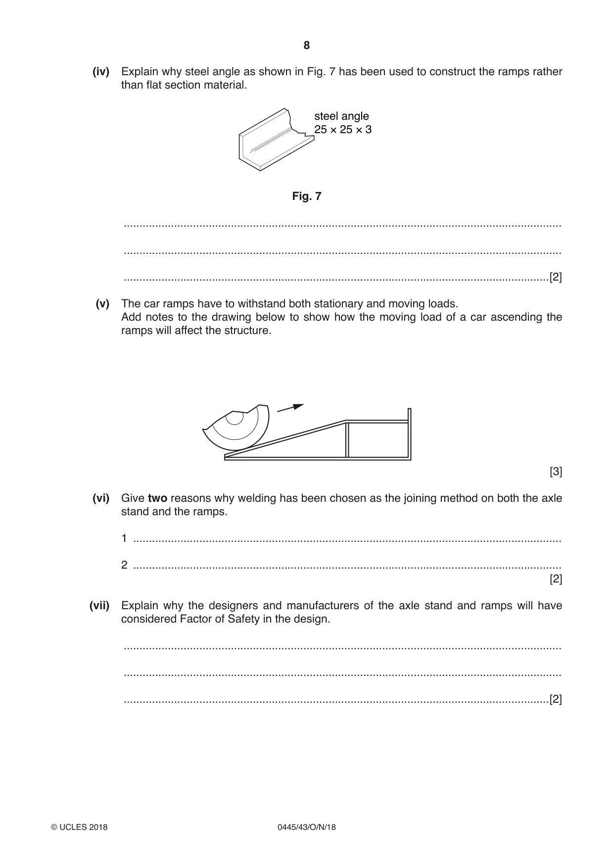 Cambridge IGCSE Design and Technology 0445 2018 Oct/Nov Paper 4 · Variant 3 question paper, page 8 of 20