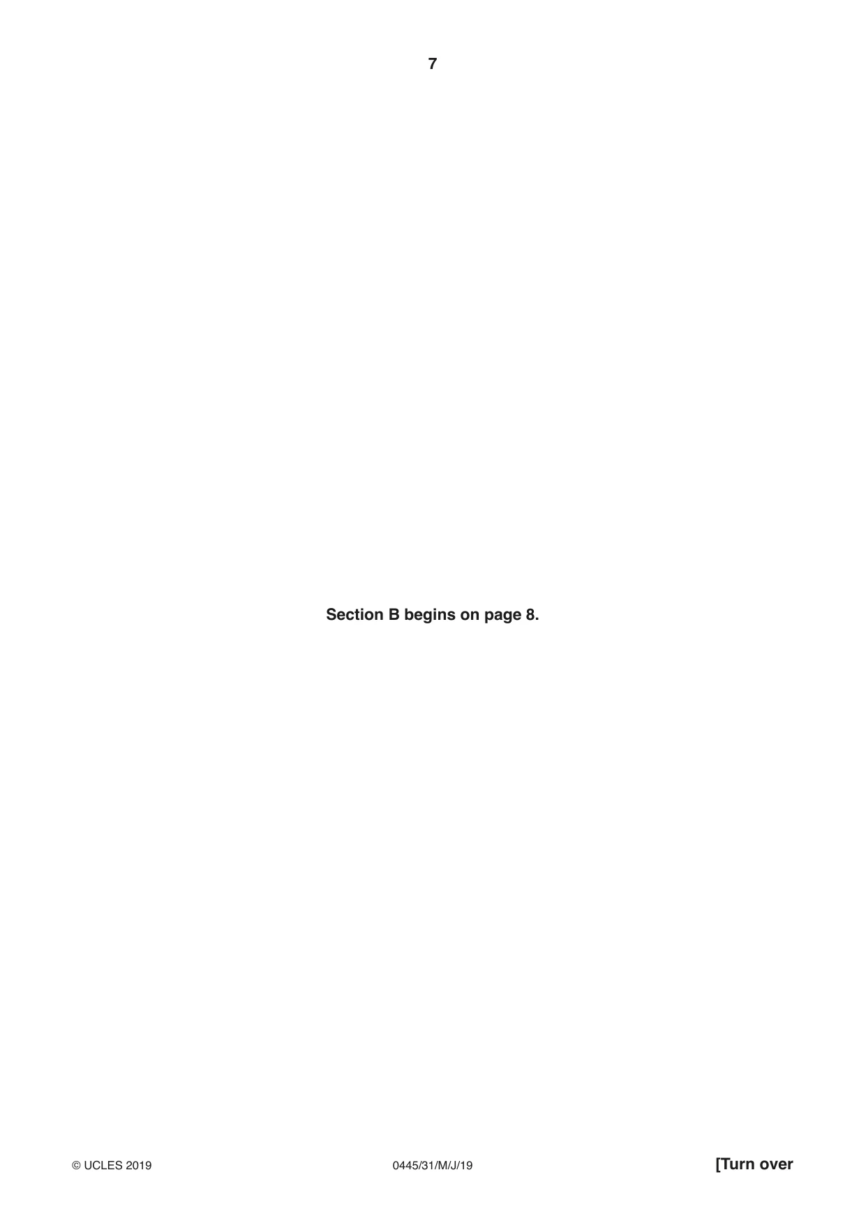 Cambridge IGCSE Design and Technology 0445 2019 May/June Paper 3 · Variant 1 question paper, page 7 of 20