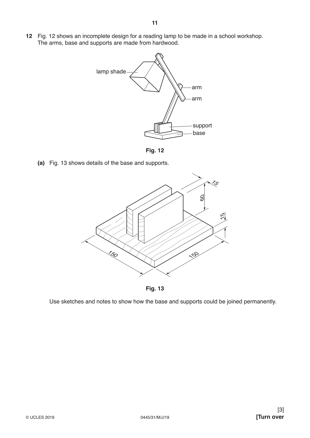 Cambridge IGCSE Design and Technology 0445 2019 May/June Paper 3 · Variant 1 question paper, page 11 of 20
