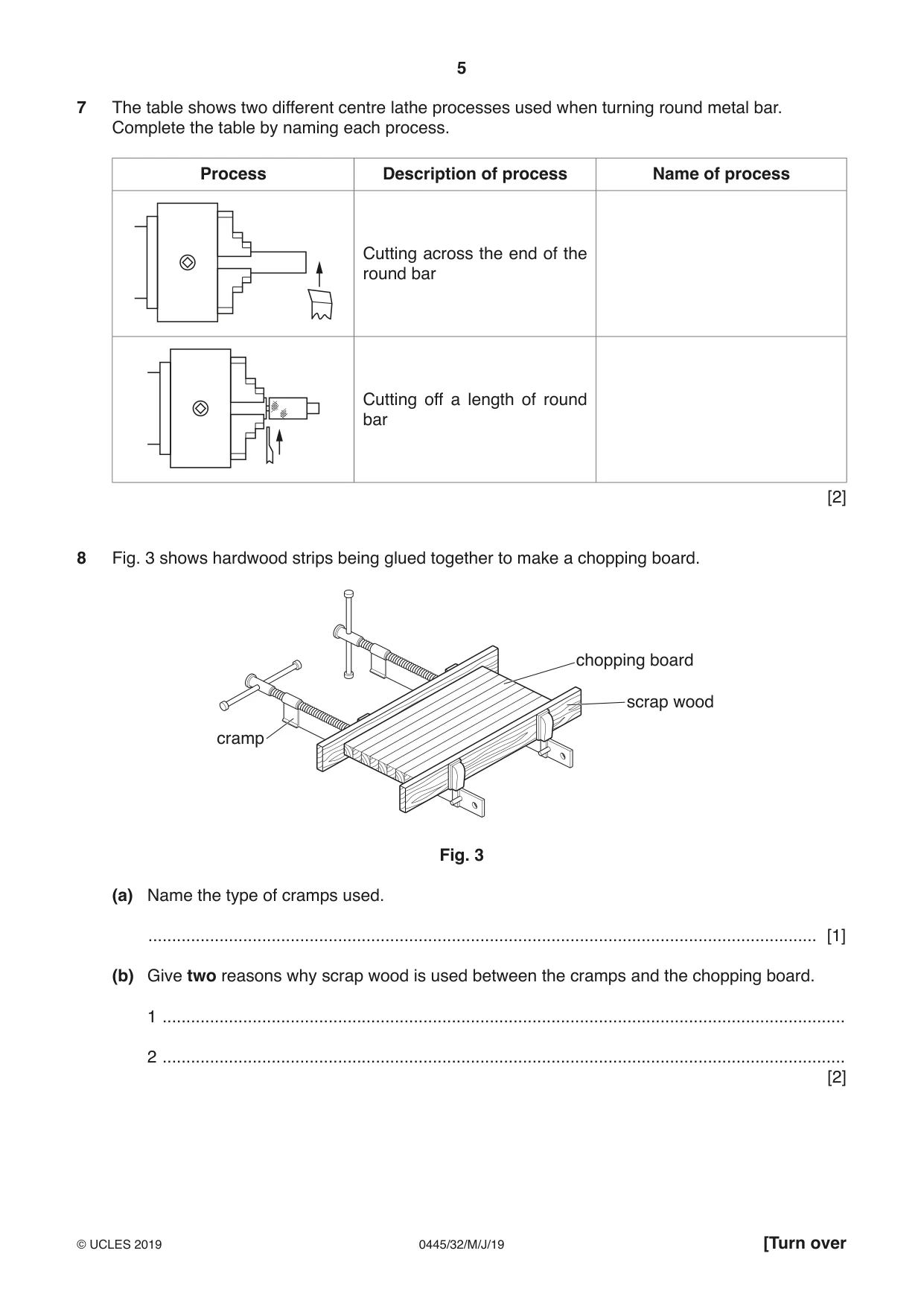 Cambridge IGCSE Design and Technology 0445 2019 May/June Paper 3 · Variant 2 question paper, page 5 of 20