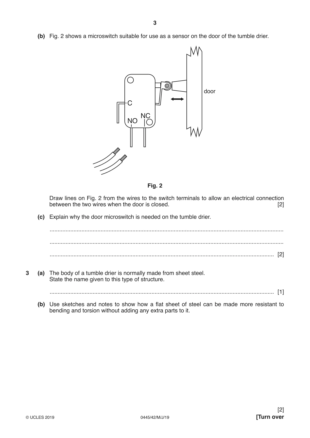 Cambridge IGCSE Design and Technology 0445 2019 May/June Paper 4 · Variant 2 question paper, page 3 of 20