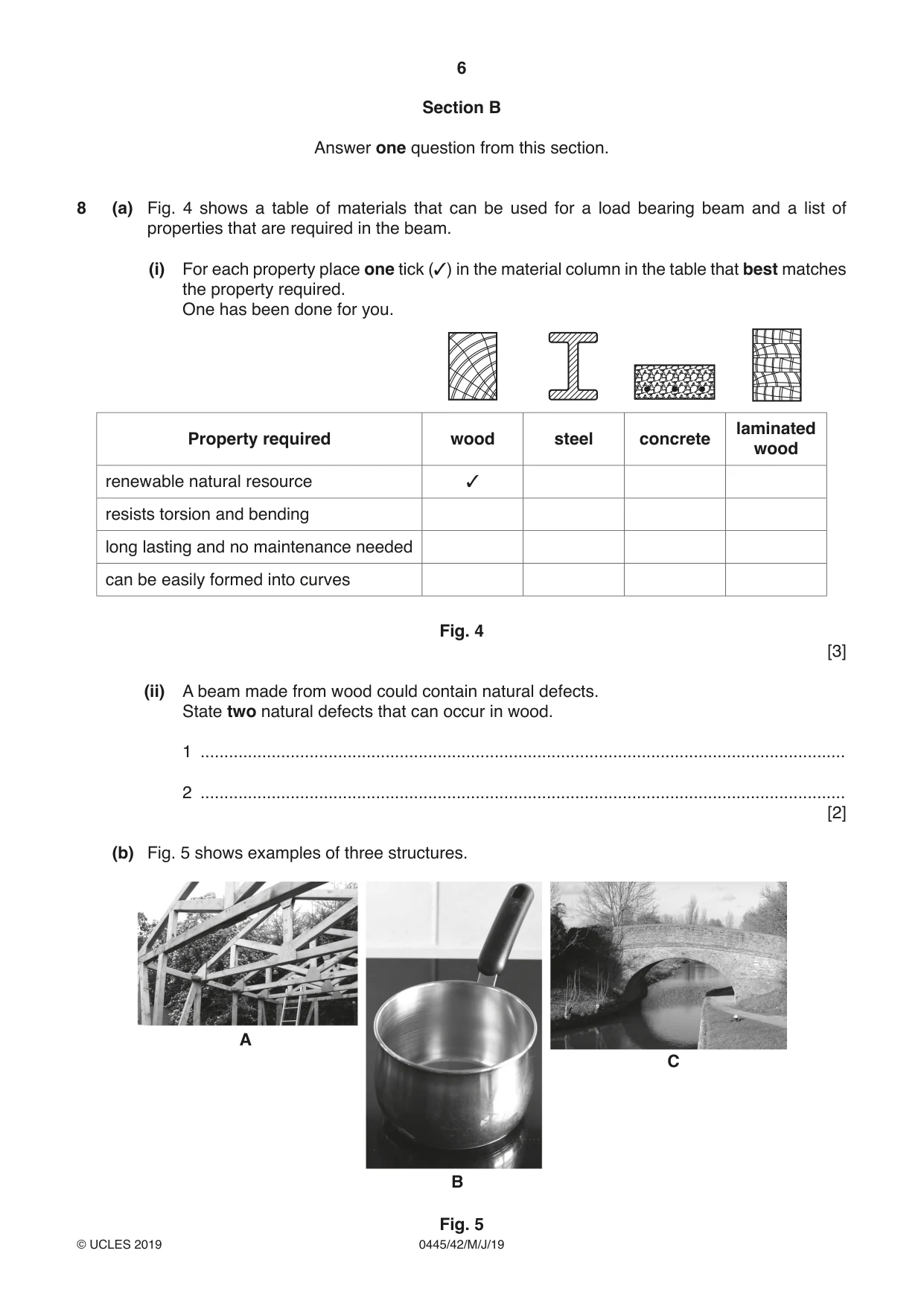 Cambridge IGCSE Design and Technology 0445 2019 May/June Paper 4 · Variant 2 question paper, page 6 of 20