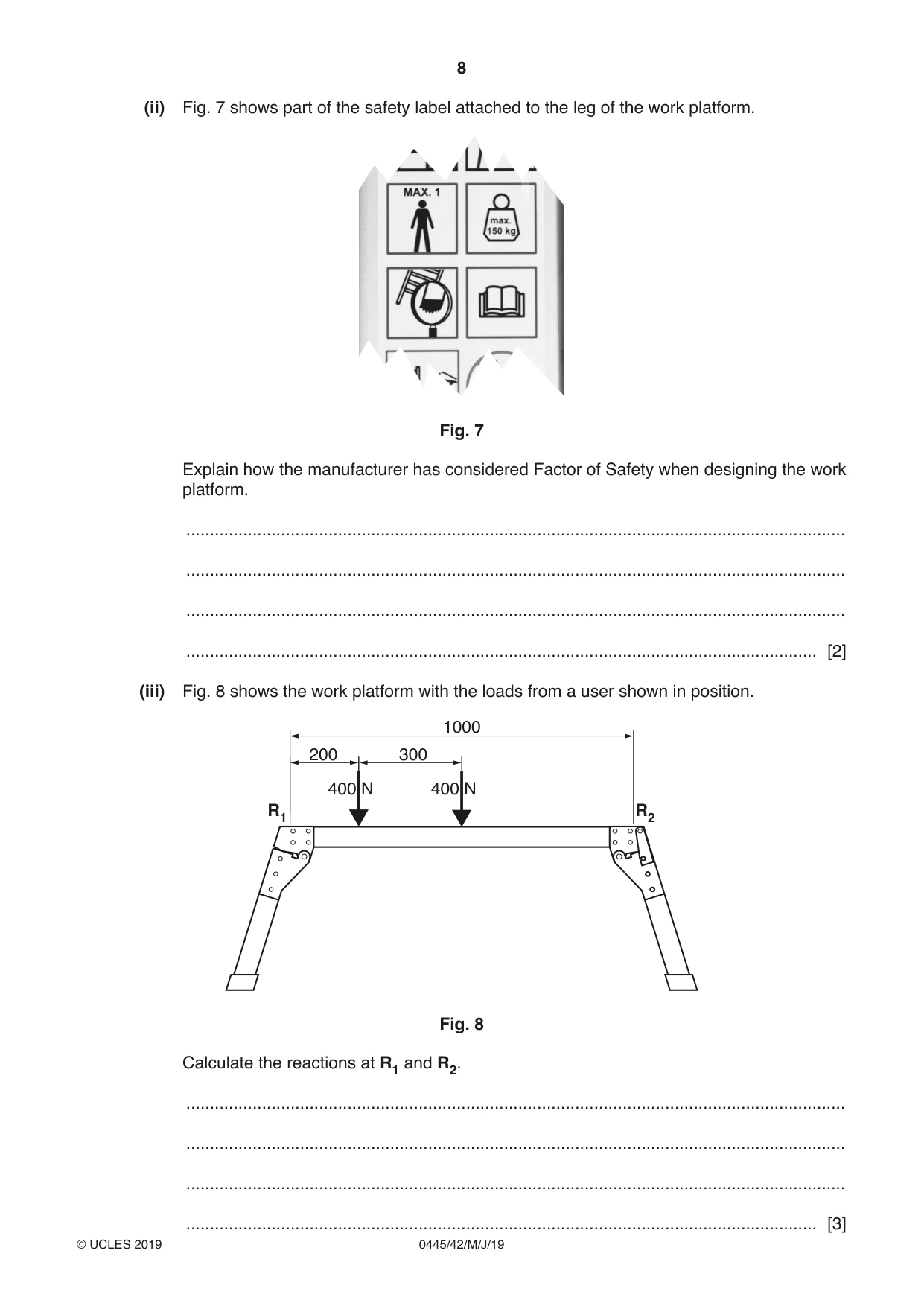 Cambridge IGCSE Design and Technology 0445 2019 May/June Paper 4 · Variant 2 question paper, page 8 of 20