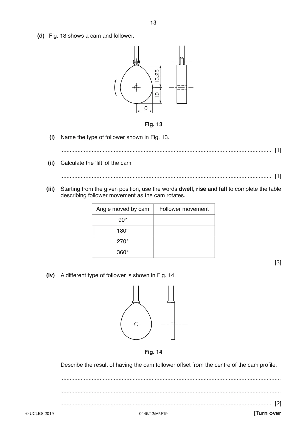 Cambridge IGCSE Design and Technology 0445 2019 May/June Paper 4 · Variant 2 question paper, page 13 of 20