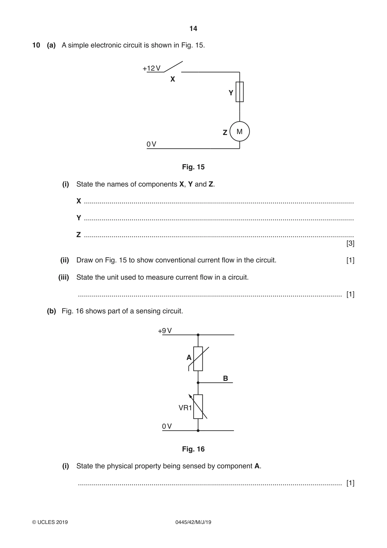 Cambridge IGCSE Design and Technology 0445 2019 May/June Paper 4 · Variant 2 question paper, page 14 of 20