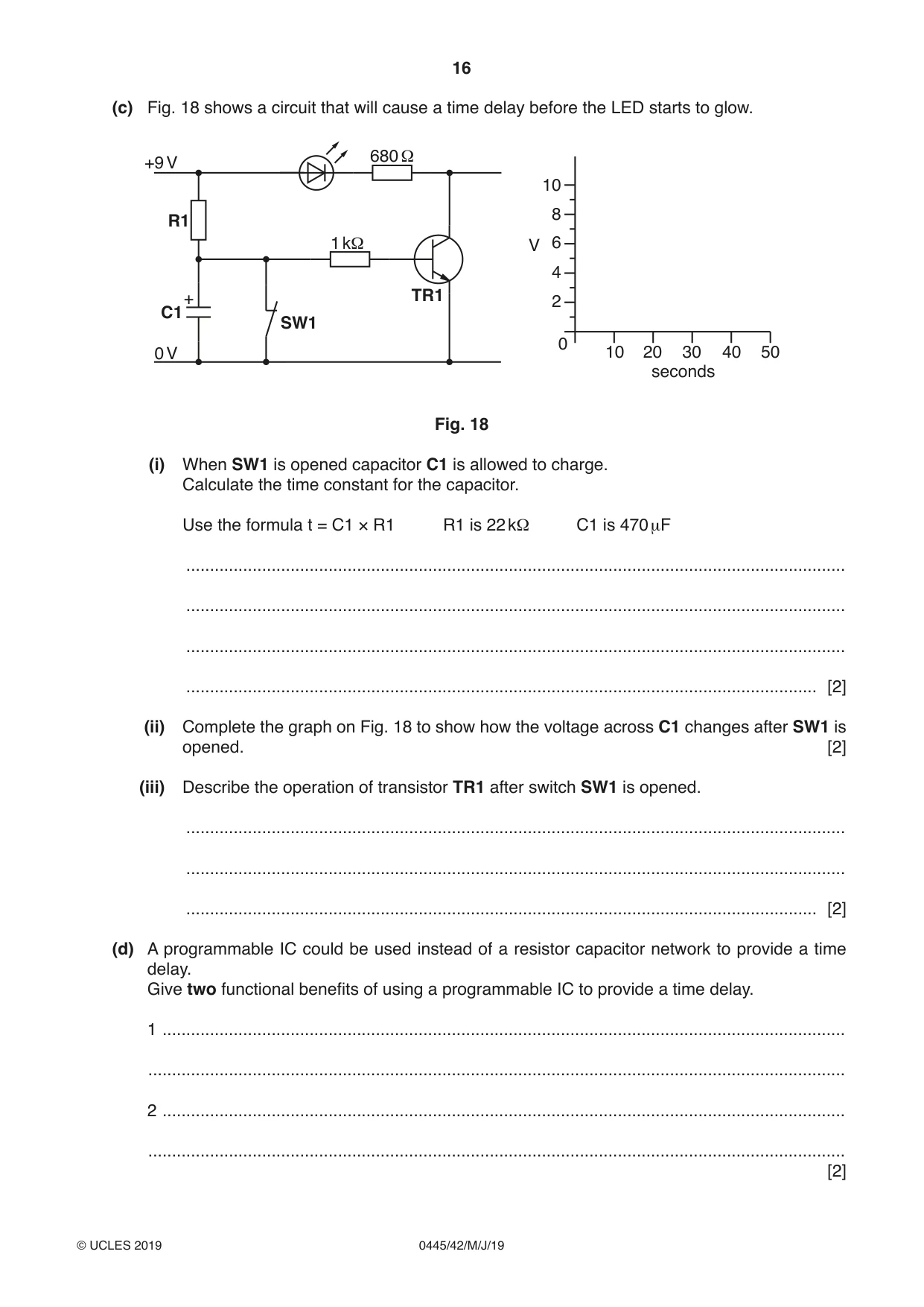 Cambridge IGCSE Design and Technology 0445 2019 May/June Paper 4 · Variant 2 question paper, page 16 of 20
