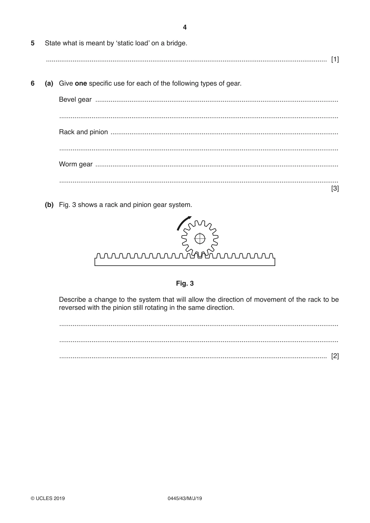 Cambridge IGCSE Design and Technology 0445 2019 May/June Paper 4 · Variant 3 question paper, page 4 of 24