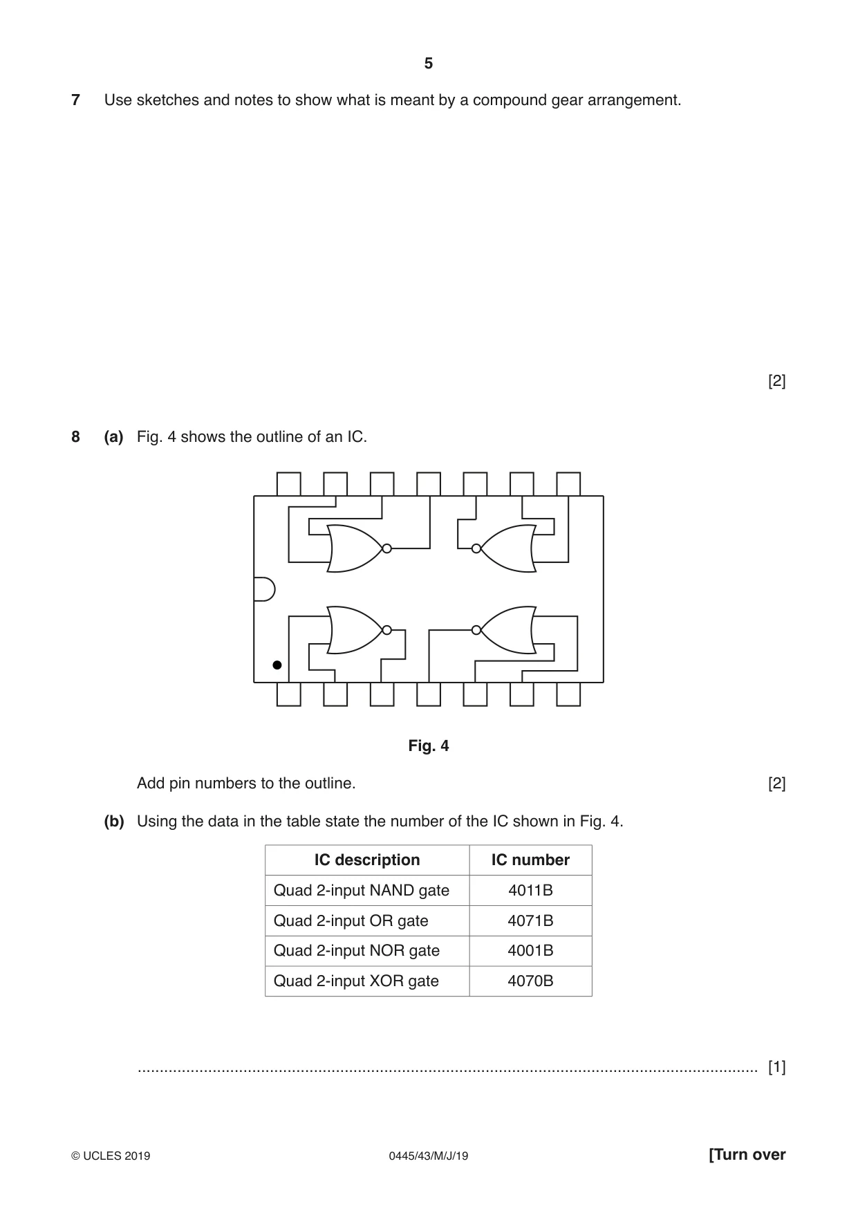 Cambridge IGCSE Design and Technology 0445 2019 May/June Paper 4 · Variant 3 question paper, page 5 of 24