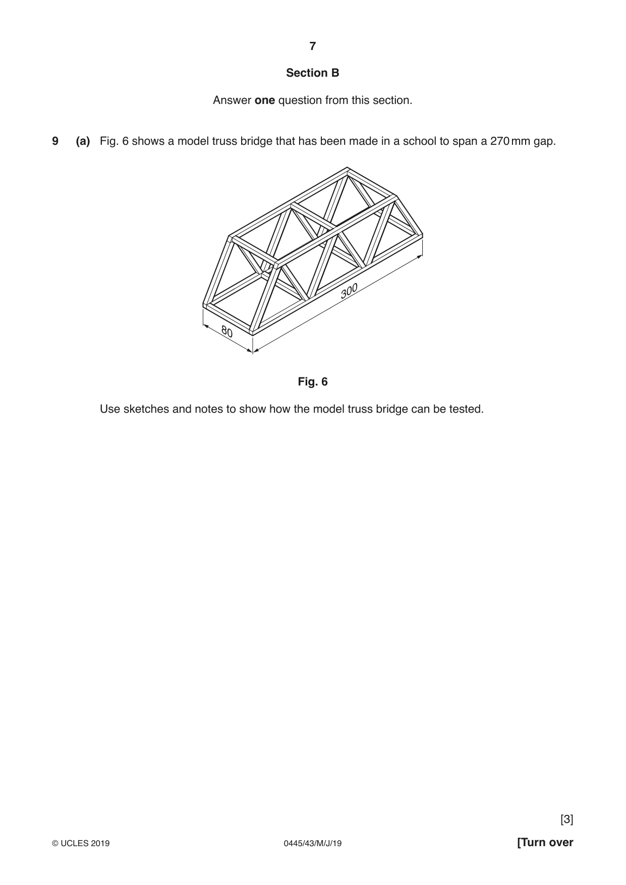 Cambridge IGCSE Design and Technology 0445 2019 May/June Paper 4 · Variant 3 question paper, page 7 of 24