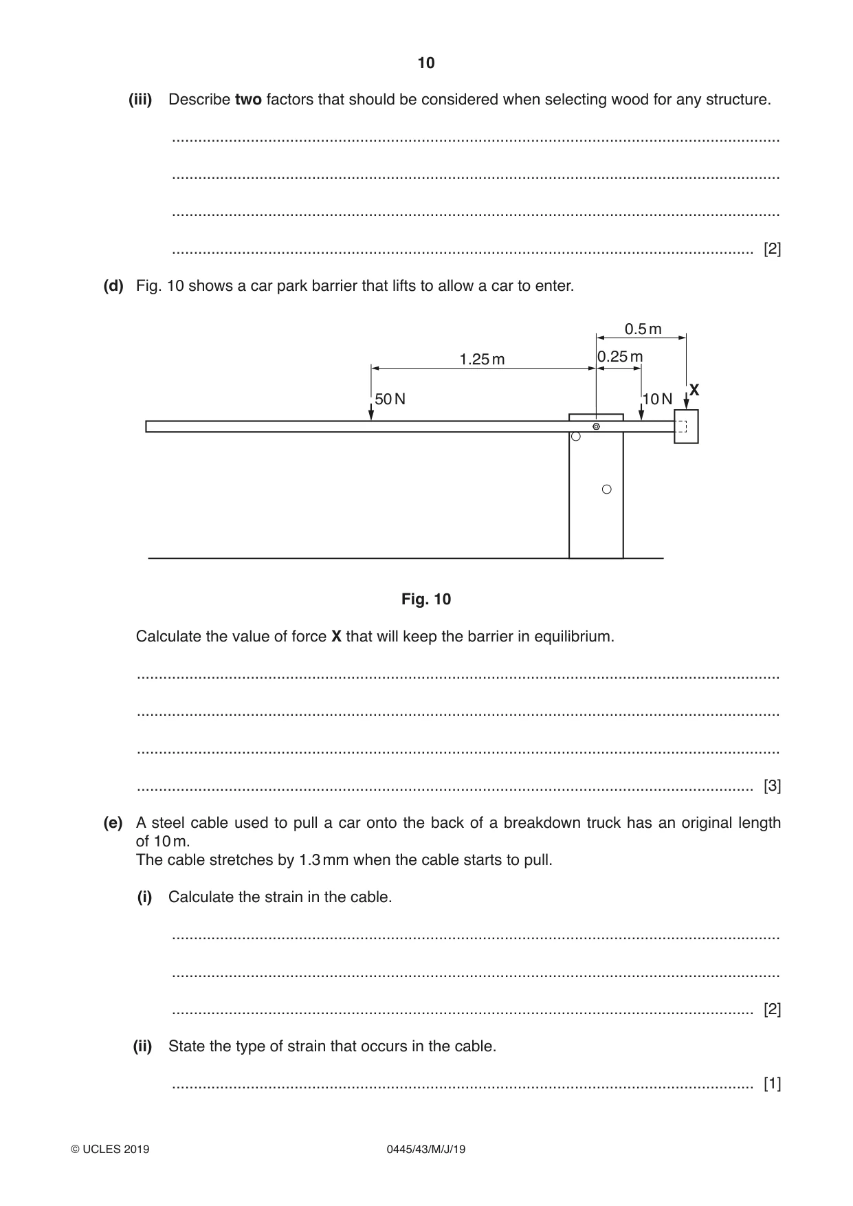 Cambridge IGCSE Design and Technology 0445 2019 May/June Paper 4 · Variant 3 question paper, page 10 of 24