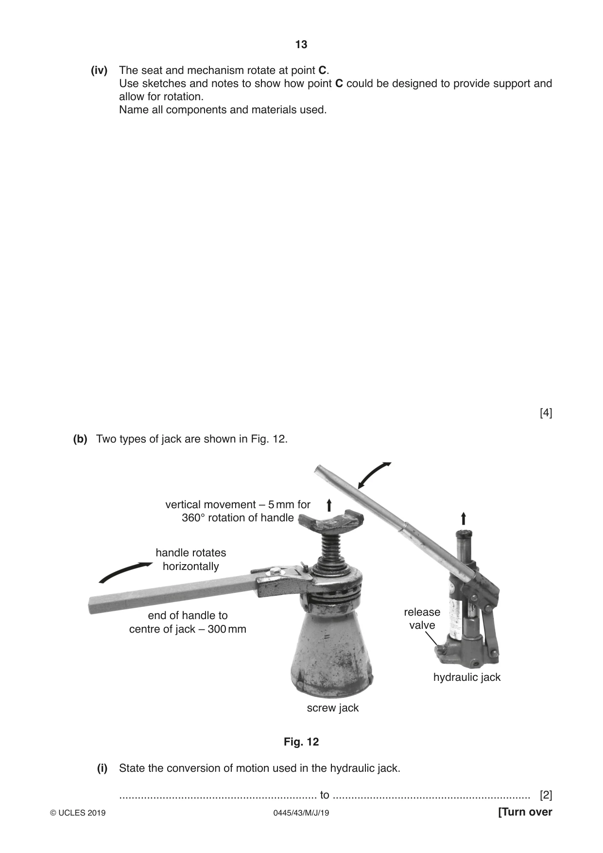 Cambridge IGCSE Design and Technology 0445 2019 May/June Paper 4 · Variant 3 question paper, page 13 of 24