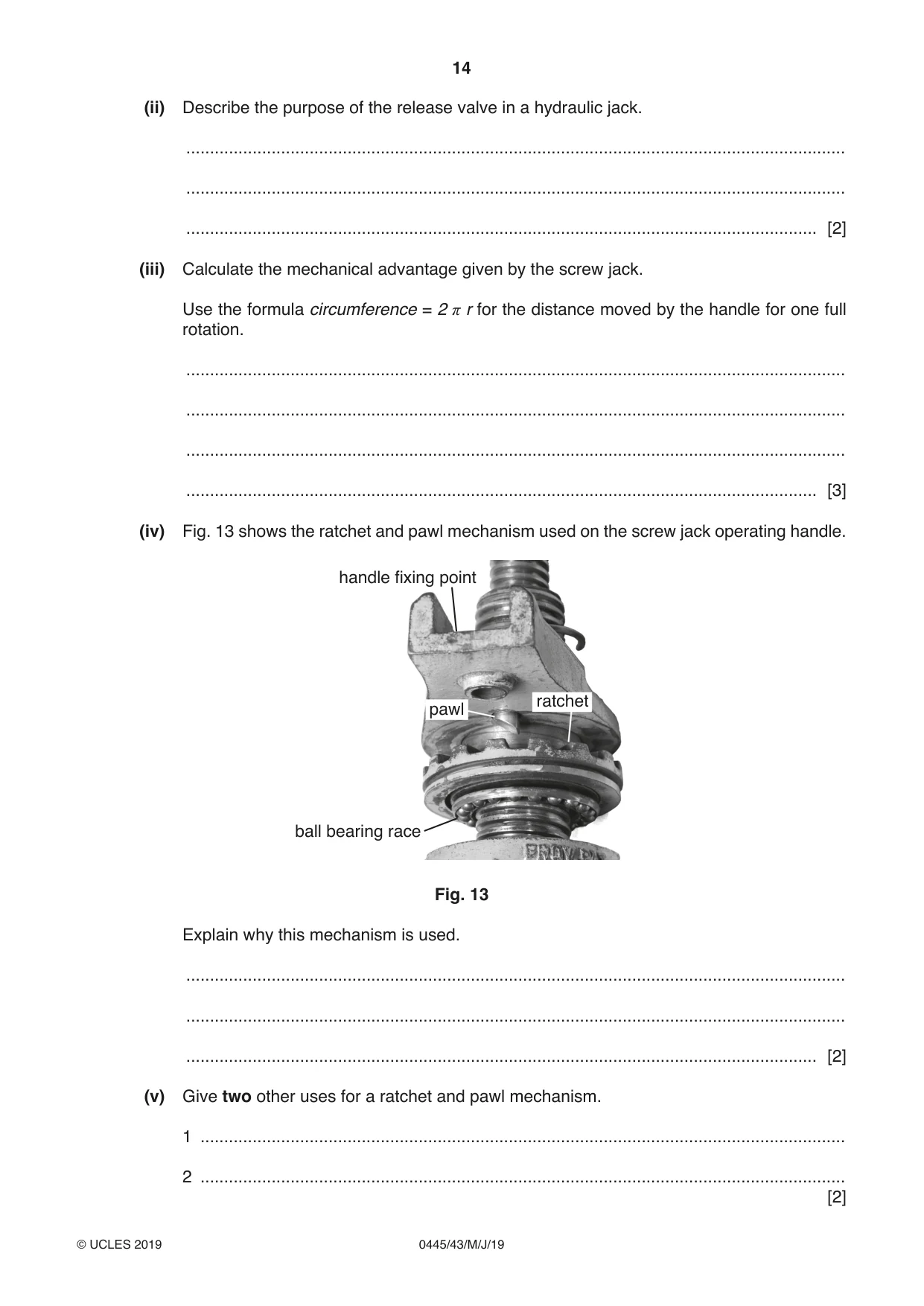 Cambridge IGCSE Design and Technology 0445 2019 May/June Paper 4 · Variant 3 question paper, page 14 of 24