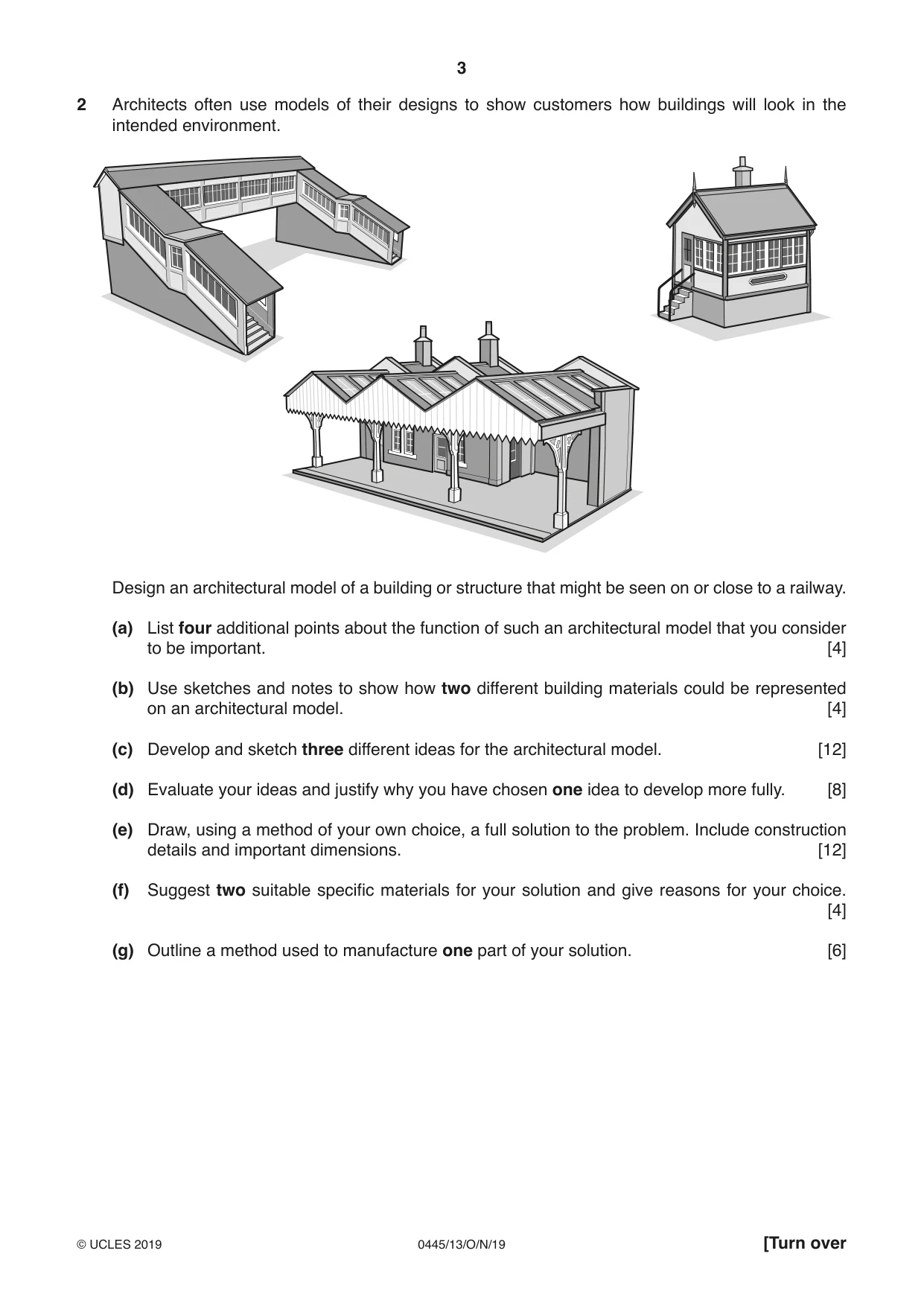 Cambridge IGCSE Design and Technology 0445 2019 Oct/Nov Paper 1 · Variant 3 question paper, page 3 of 4