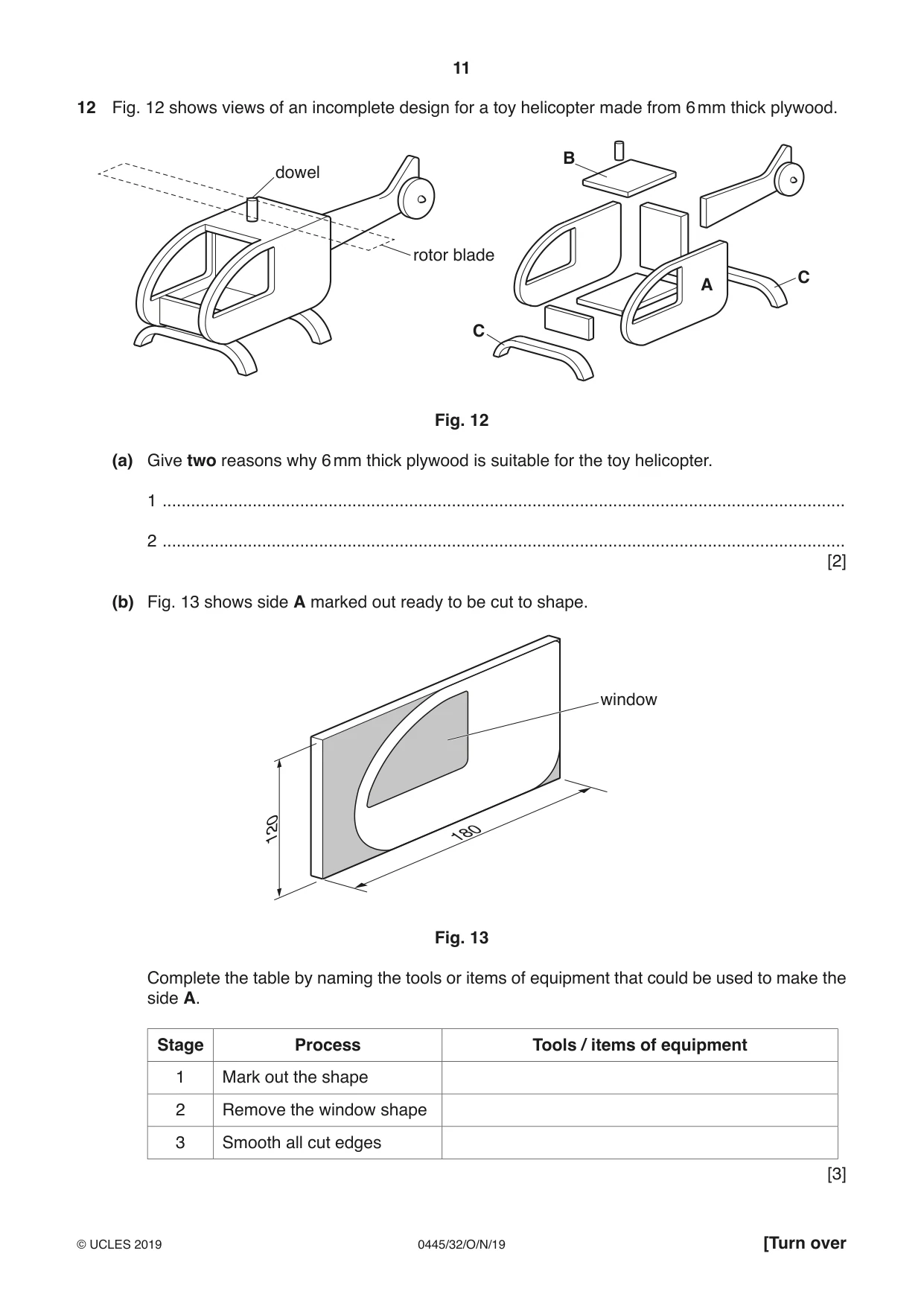 Cambridge IGCSE Design and Technology 0445 2019 Oct/Nov Paper 3 · Variant 2 question paper, page 11 of 20