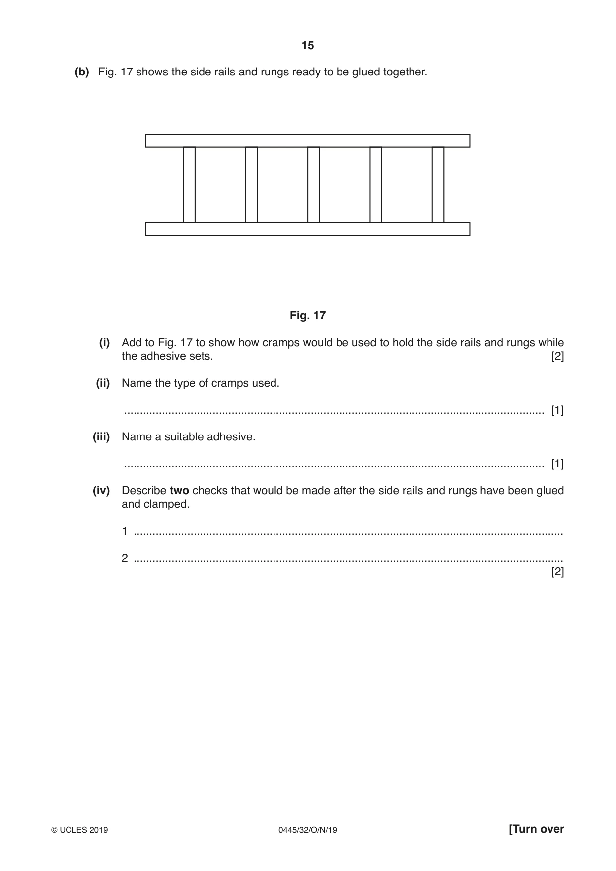 Cambridge IGCSE Design and Technology 0445 2019 Oct/Nov Paper 3 · Variant 2 question paper, page 15 of 20