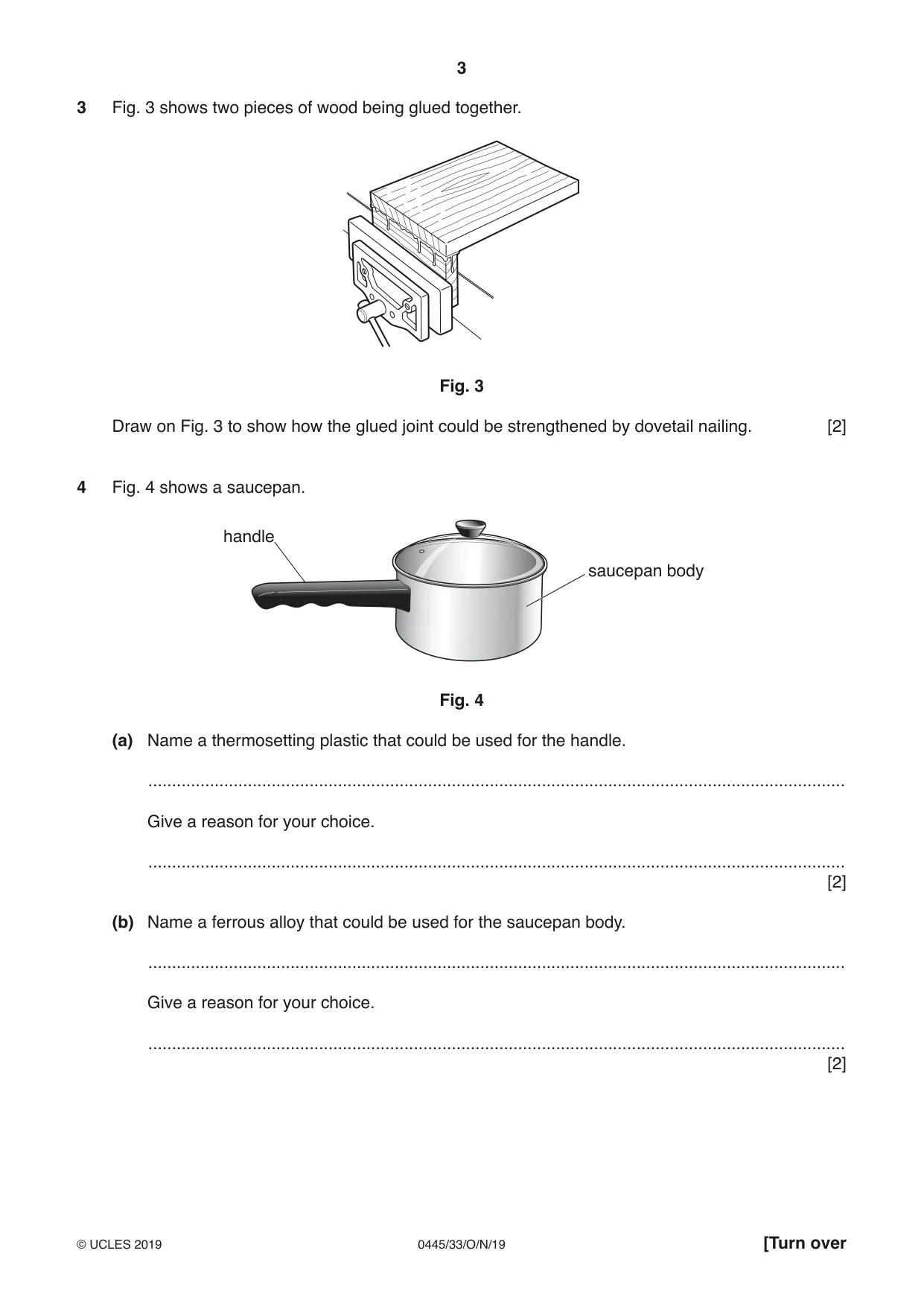 Cambridge IGCSE Design and Technology 0445 2019 Oct/Nov Paper 3 · Variant 3 question paper, page 3 of 20