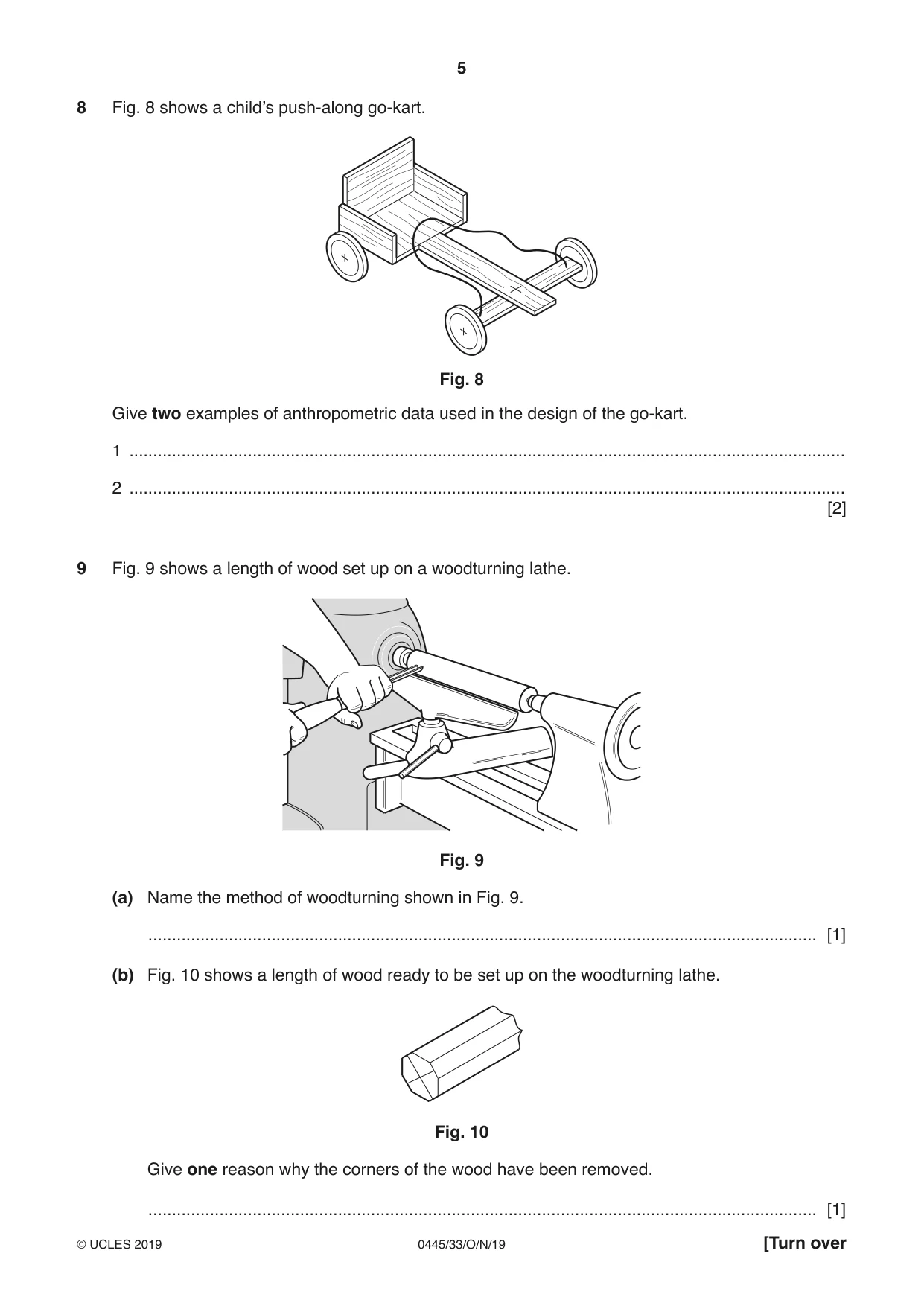 Cambridge IGCSE Design and Technology 0445 2019 Oct/Nov Paper 3 · Variant 3 question paper, page 5 of 20