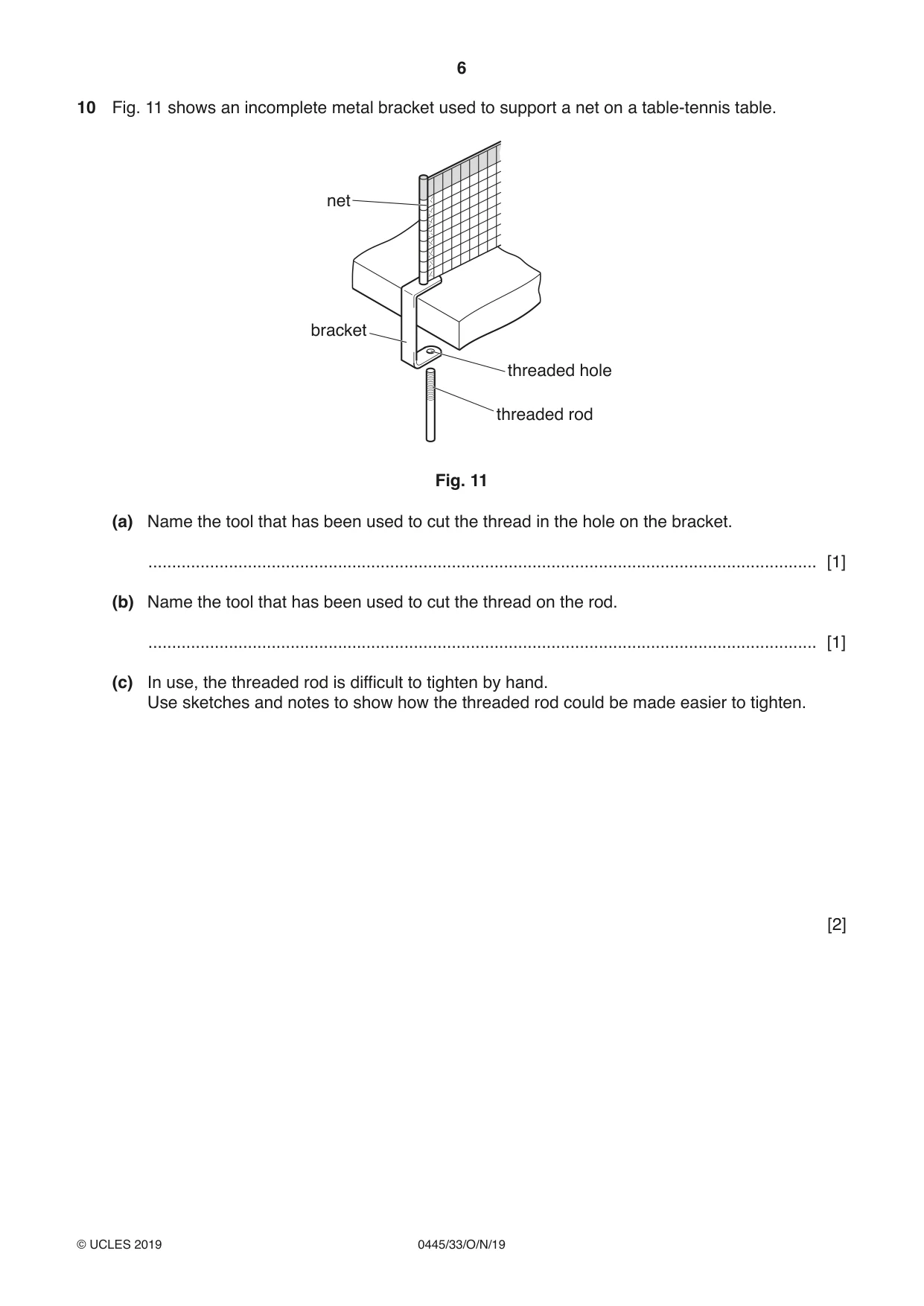 Cambridge IGCSE Design and Technology 0445 2019 Oct/Nov Paper 3 · Variant 3 question paper, page 6 of 20