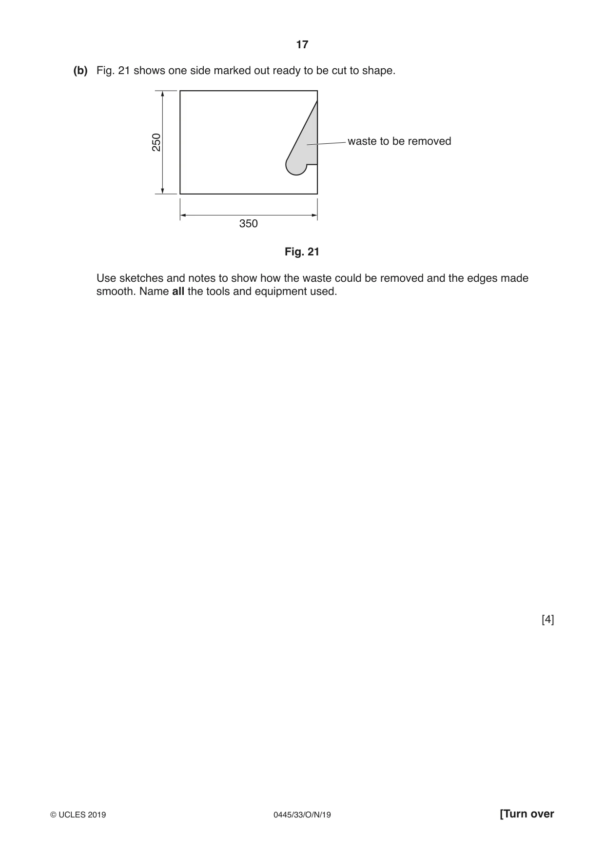 Cambridge IGCSE Design and Technology 0445 2019 Oct/Nov Paper 3 · Variant 3 question paper, page 17 of 20