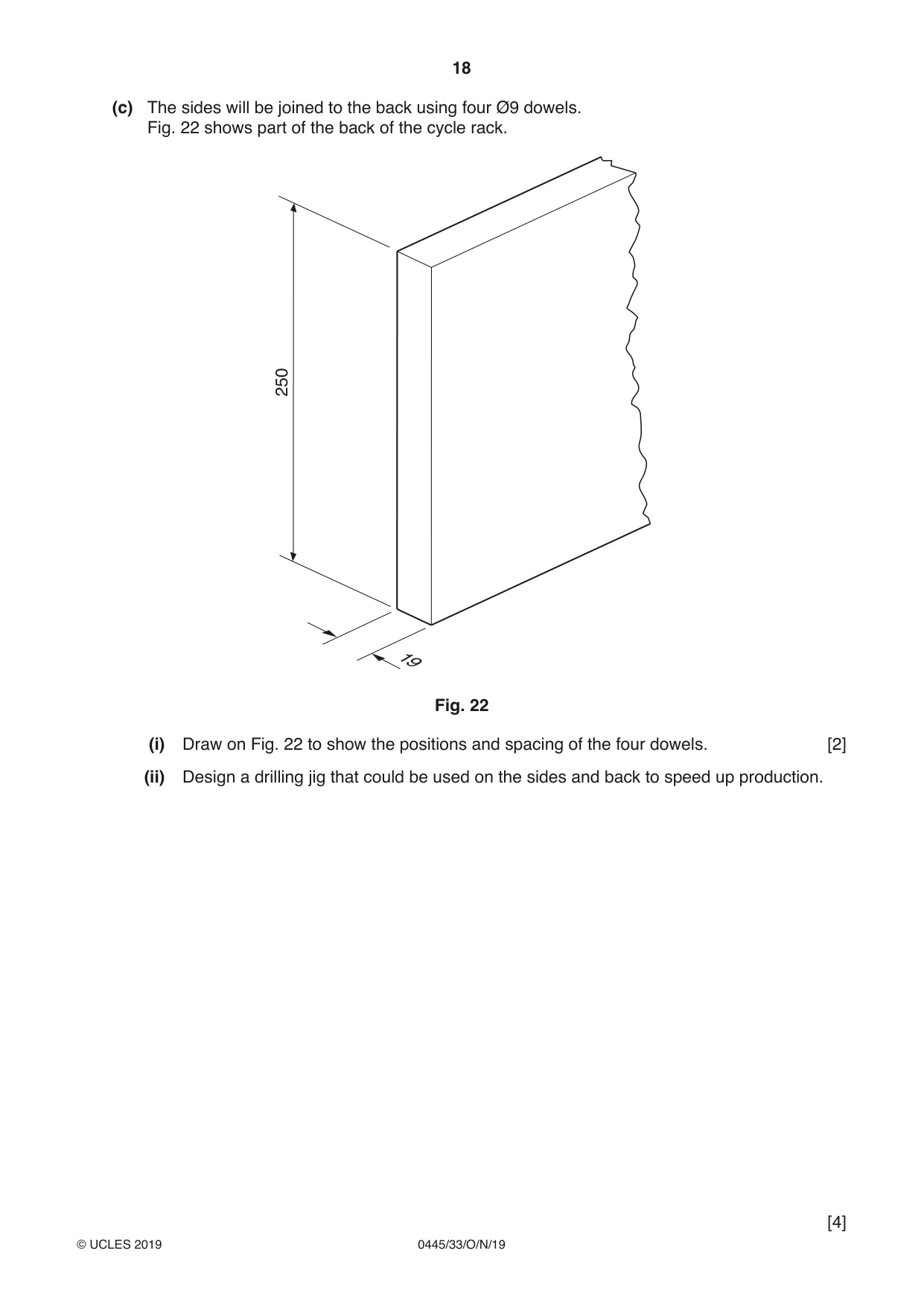 Cambridge IGCSE Design and Technology 0445 2019 Oct/Nov Paper 3 · Variant 3 question paper, page 18 of 20