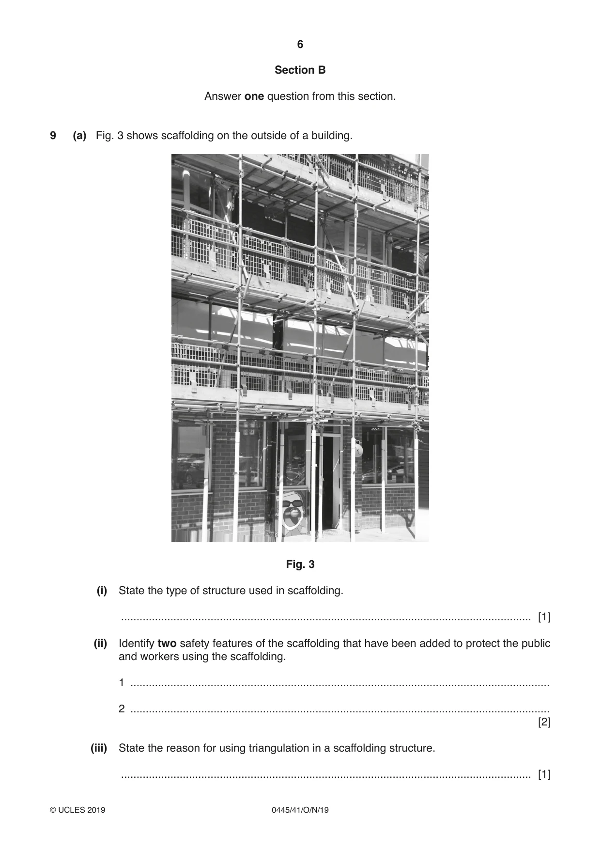 Cambridge IGCSE Design and Technology 0445 2019 Oct/Nov Paper 4 · Variant 1 question paper, page 6 of 20