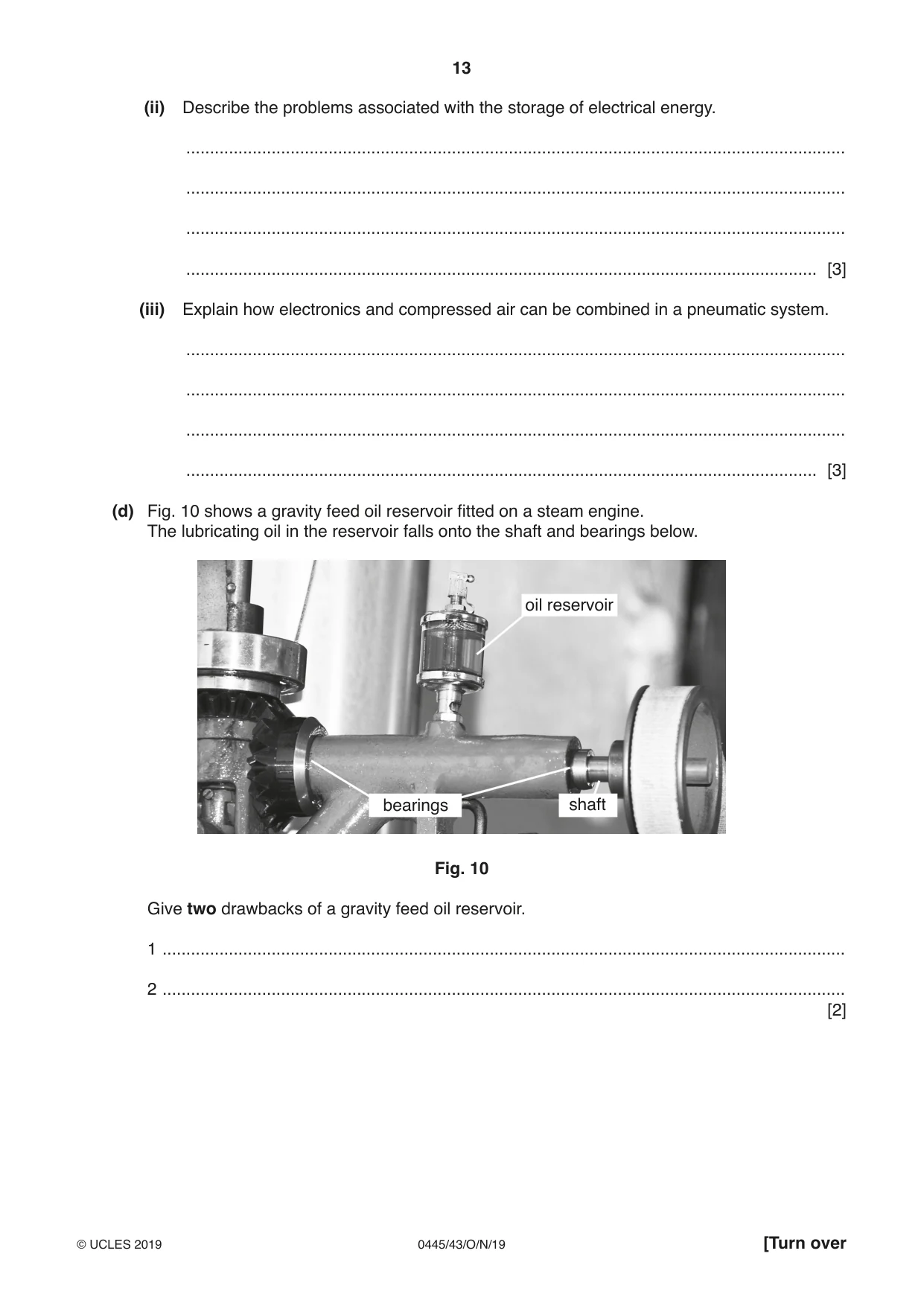 Cambridge IGCSE Design and Technology 0445 2019 Oct/Nov Paper 4 · Variant 3 question paper, page 13 of 20