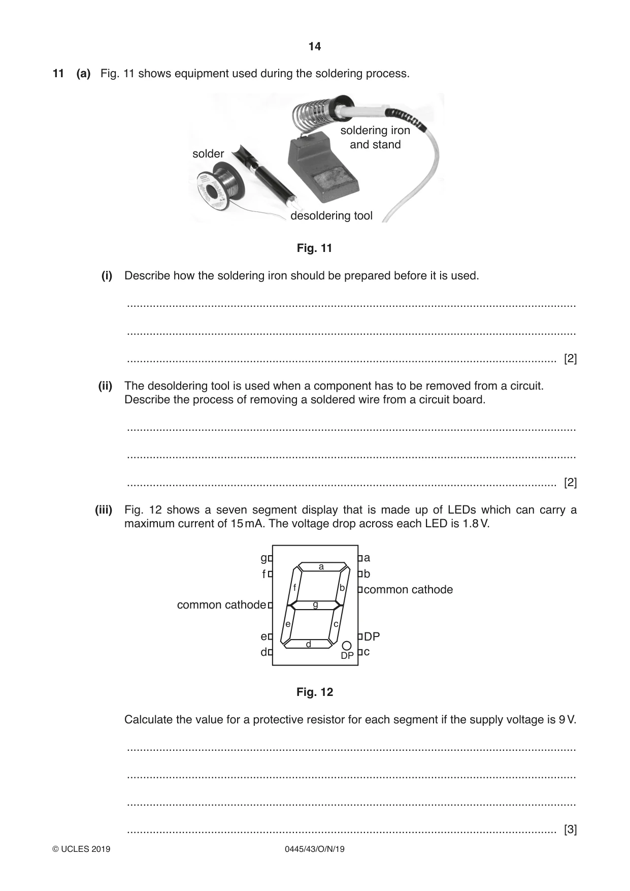 Cambridge IGCSE Design and Technology 0445 2019 Oct/Nov Paper 4 · Variant 3 question paper, page 14 of 20