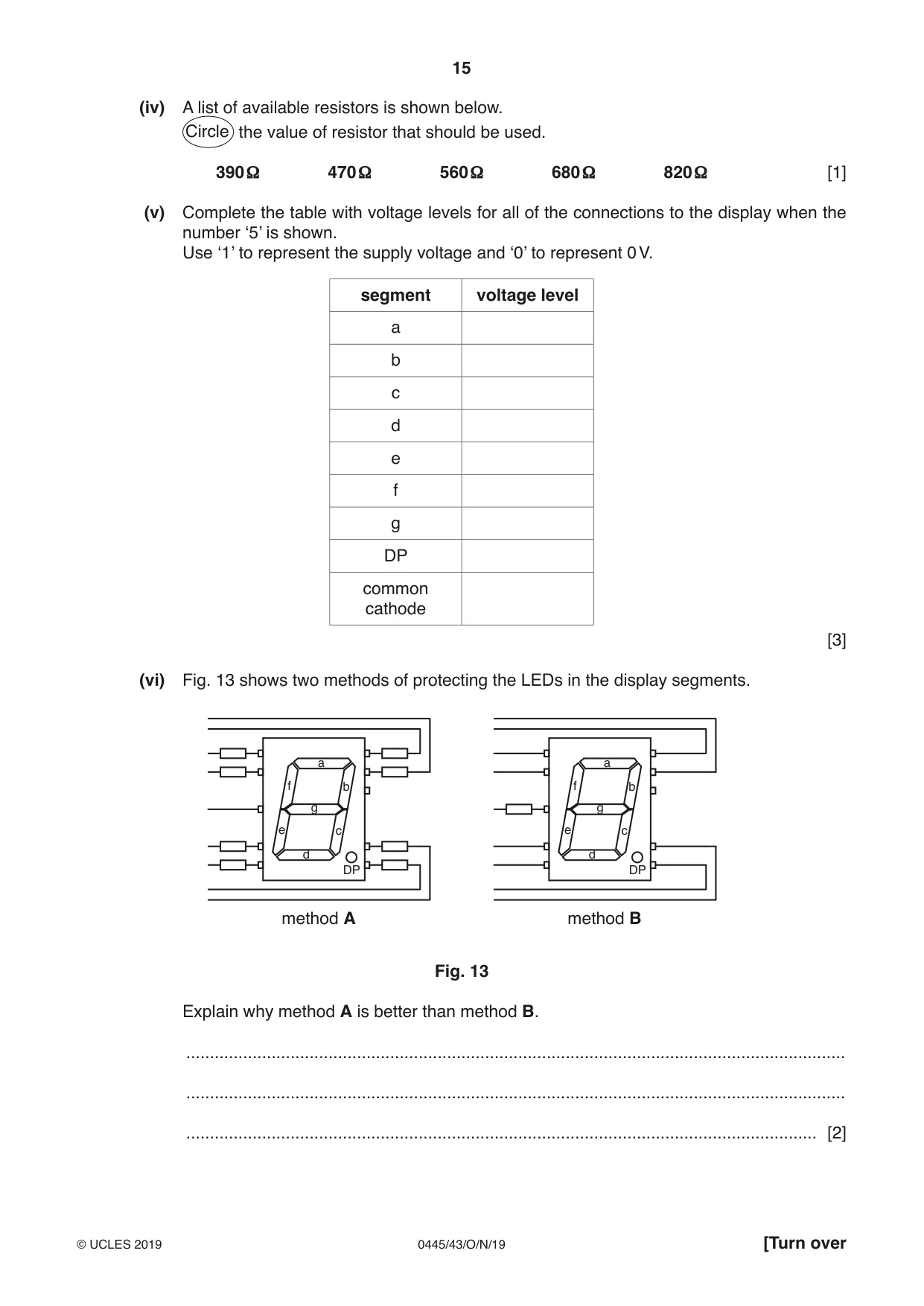 Cambridge IGCSE Design and Technology 0445 2019 Oct/Nov Paper 4 · Variant 3 question paper, page 15 of 20