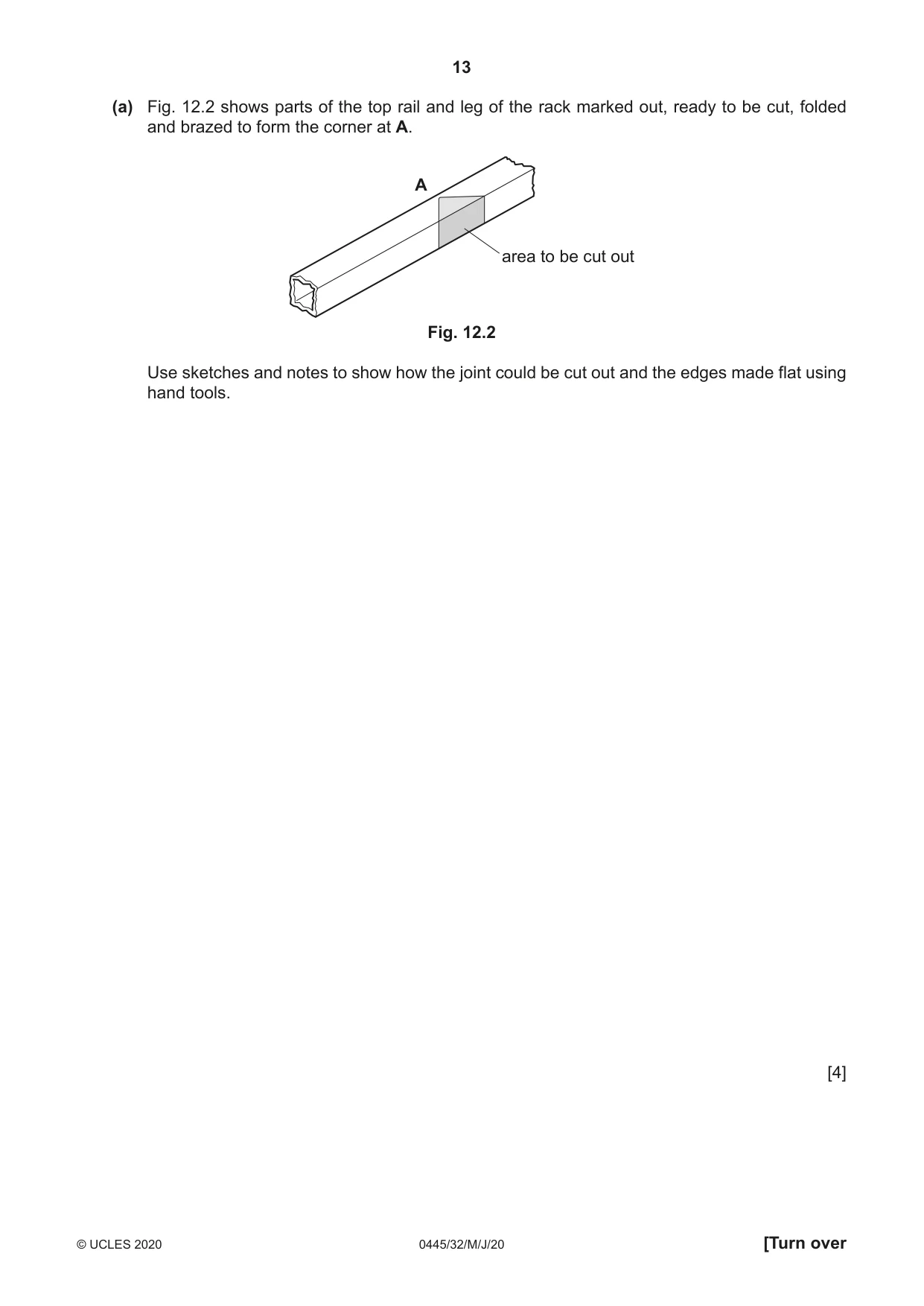 Cambridge IGCSE Design and Technology 0445 2020 May/June Paper 3 · Variant 2 question paper, page 13 of 20