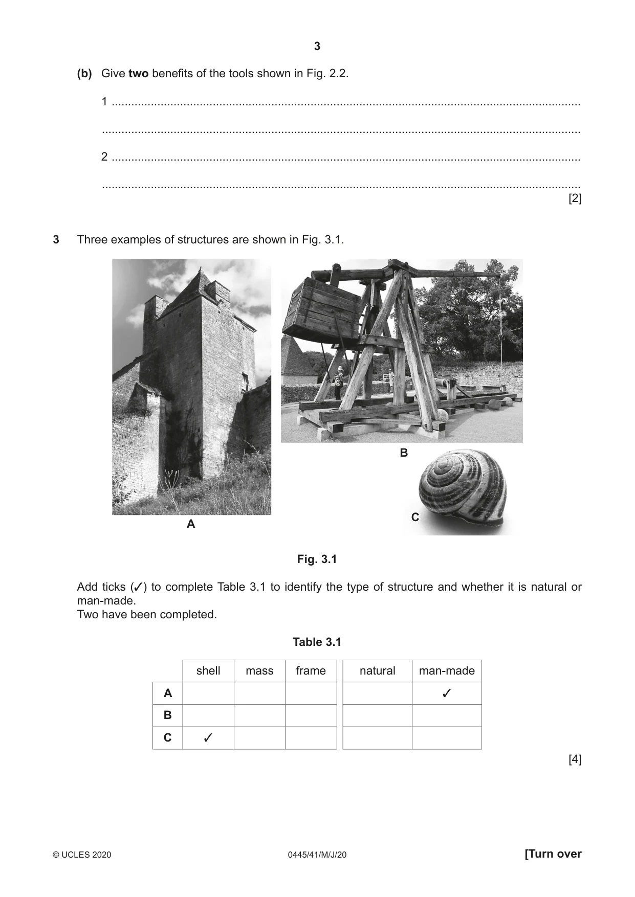 Cambridge IGCSE Design and Technology 0445 2020 May/June Paper 4 · Variant 1 question paper, page 3 of 20