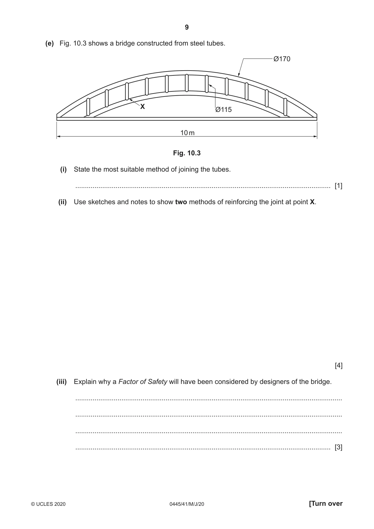 Cambridge IGCSE Design and Technology 0445 2020 May/June Paper 4 · Variant 1 question paper, page 9 of 20
