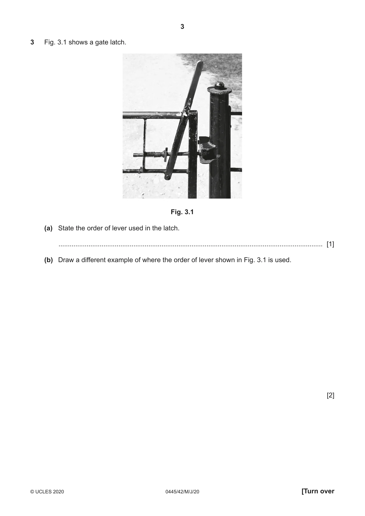 Cambridge IGCSE Design and Technology 0445 2020 May/June Paper 4 · Variant 2 question paper, page 3 of 20