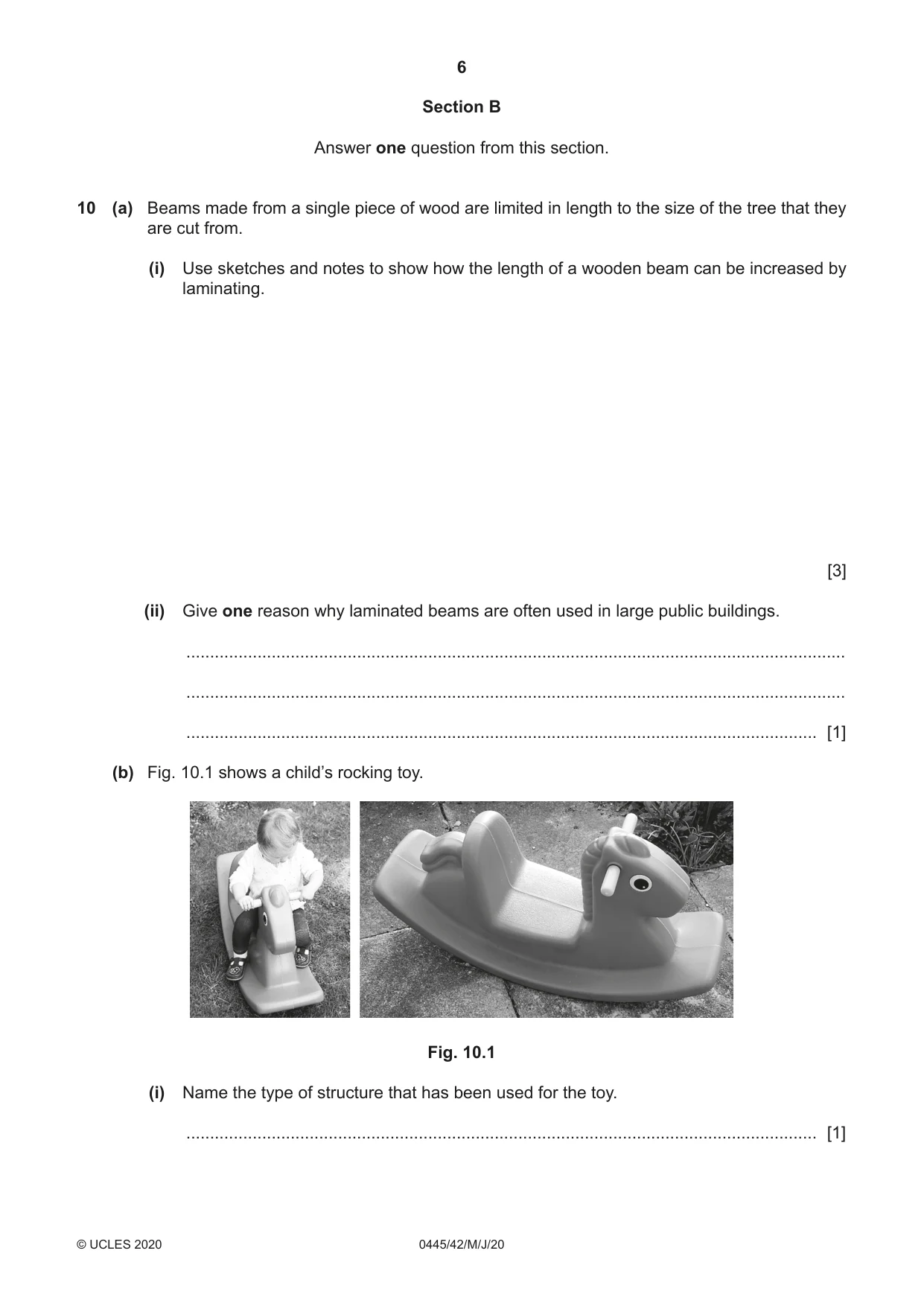 Cambridge IGCSE Design and Technology 0445 2020 May/June Paper 4 · Variant 2 question paper, page 6 of 20