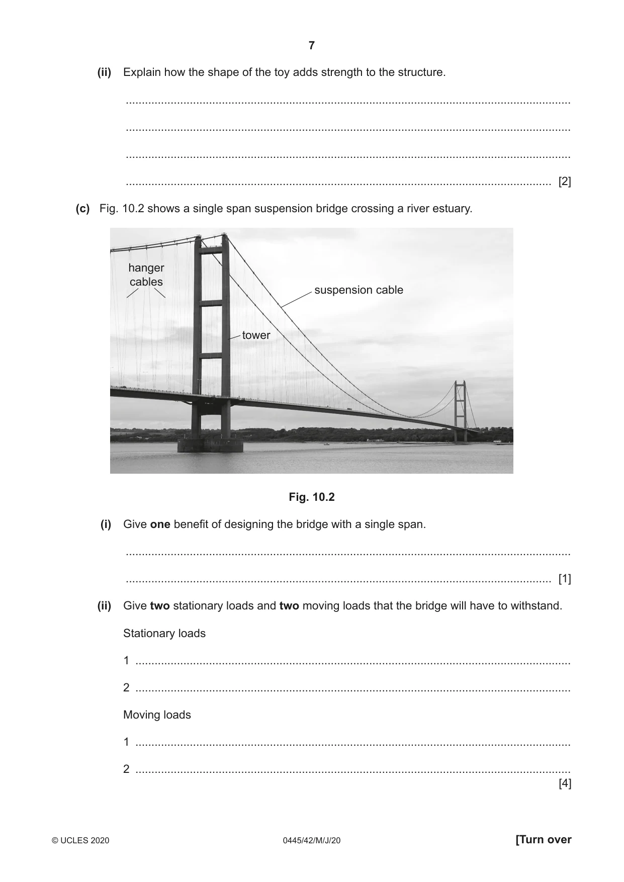 Cambridge IGCSE Design and Technology 0445 2020 May/June Paper 4 · Variant 2 question paper, page 7 of 20