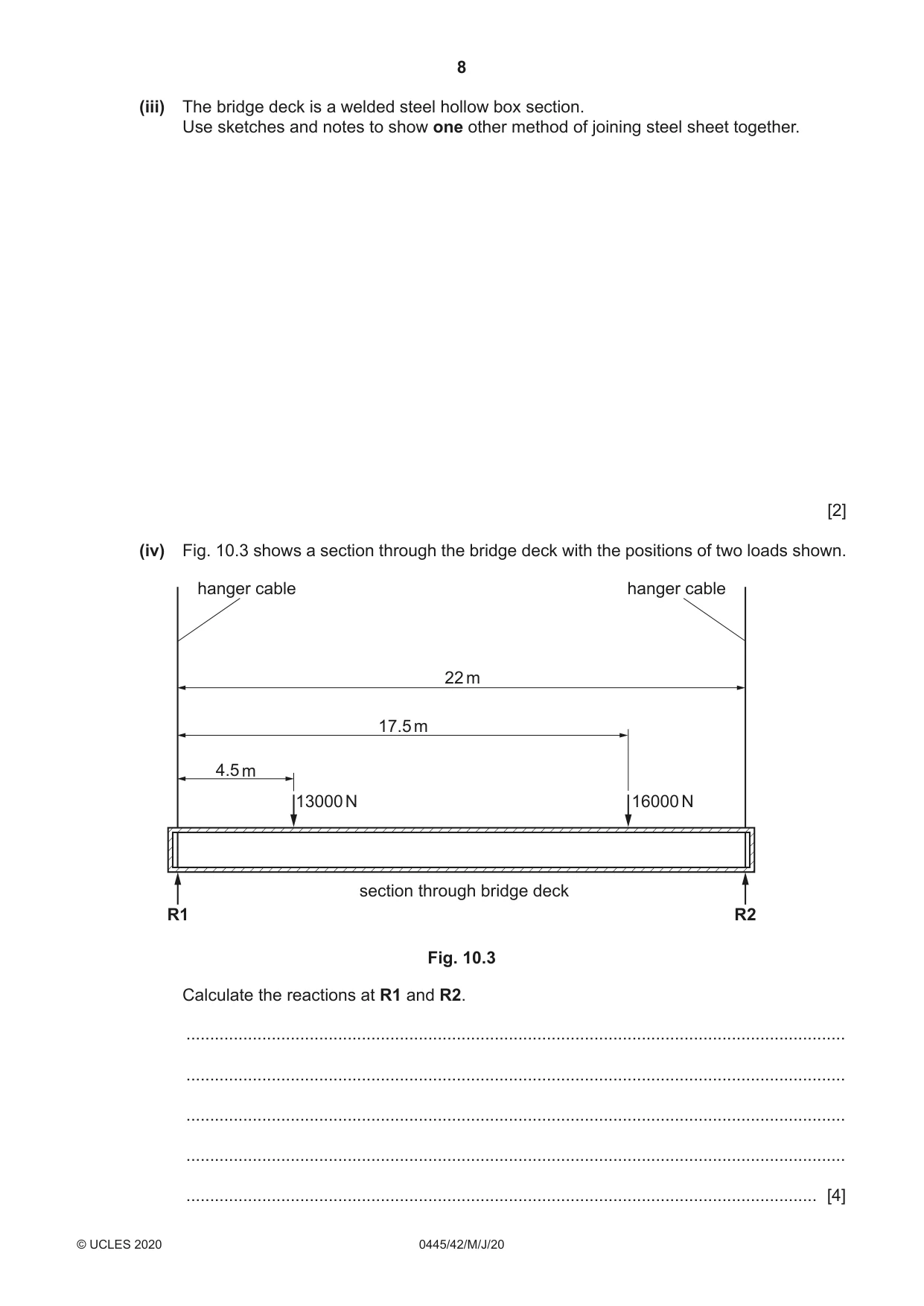 Cambridge IGCSE Design and Technology 0445 2020 May/June Paper 4 · Variant 2 question paper, page 8 of 20