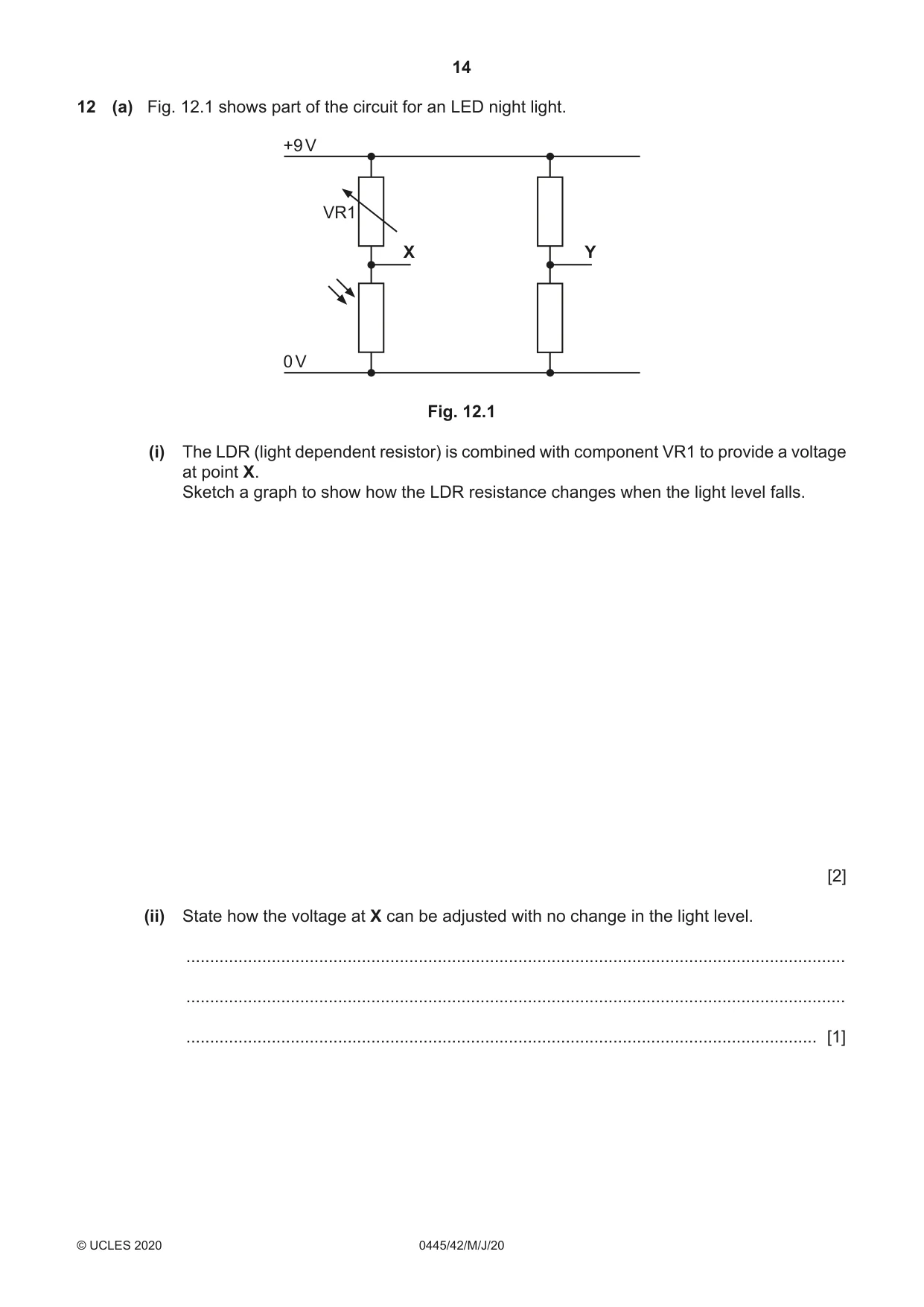 Cambridge IGCSE Design and Technology 0445 2020 May/June Paper 4 · Variant 2 question paper, page 14 of 20