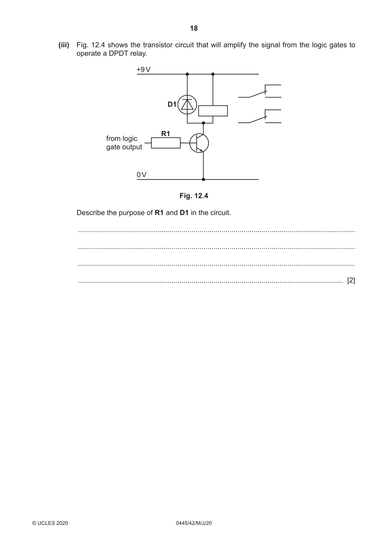 Cambridge IGCSE Design and Technology 0445 2020 May/June Paper 4 · Variant 2 question paper, page 18 of 20