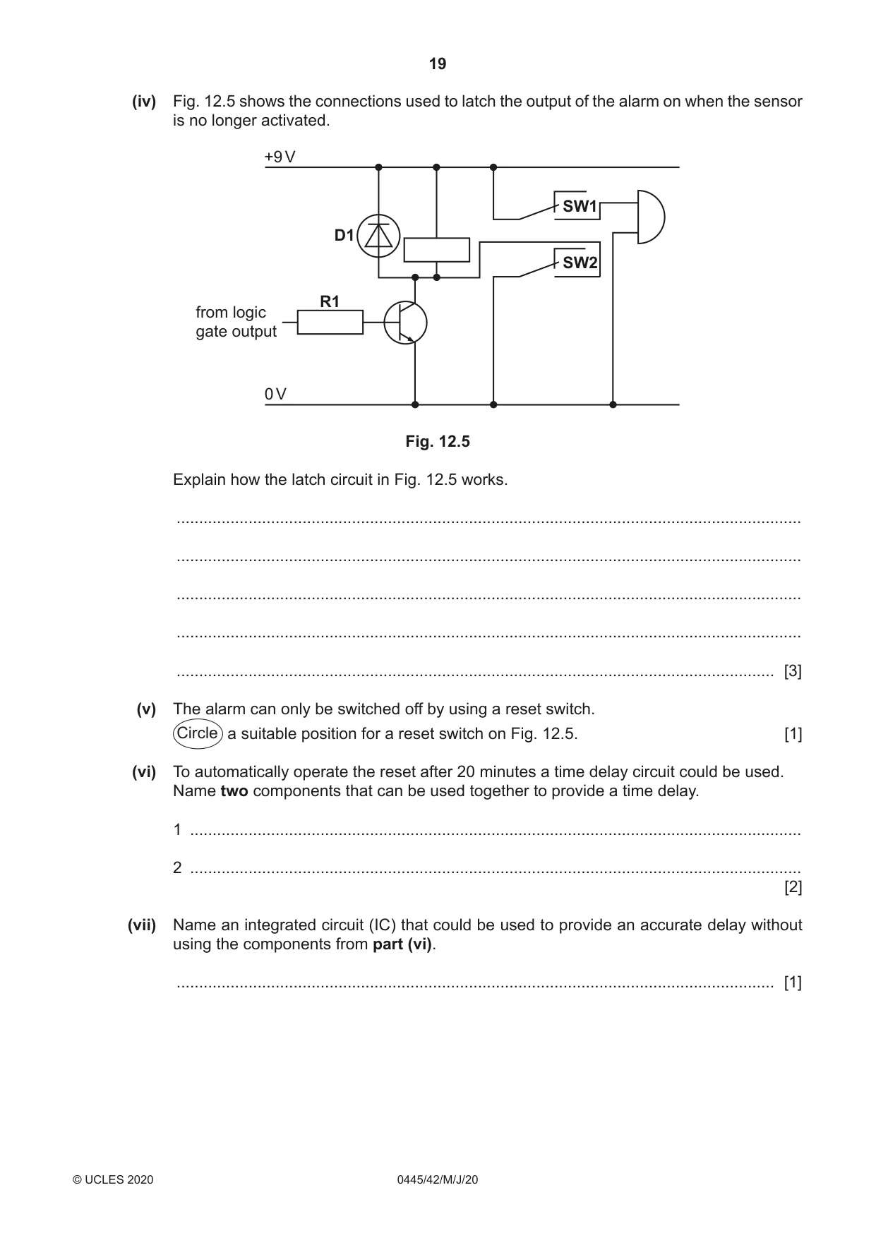 Cambridge IGCSE Design and Technology 0445 2020 May/June Paper 4 · Variant 2 question paper, page 19 of 20