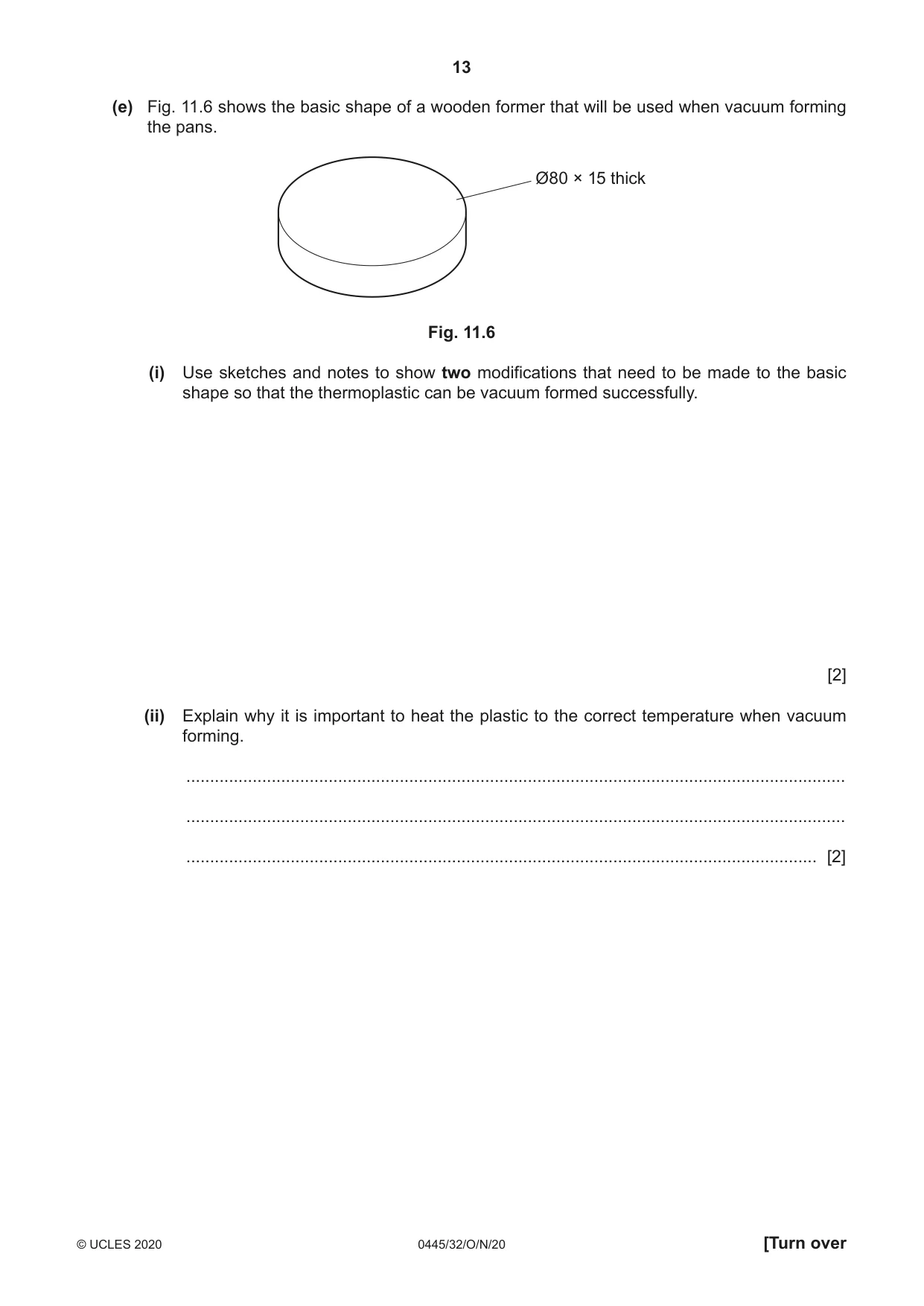 Cambridge IGCSE Design and Technology 0445 2020 Oct/Nov Paper 3 · Variant 2 question paper, page 13 of 24