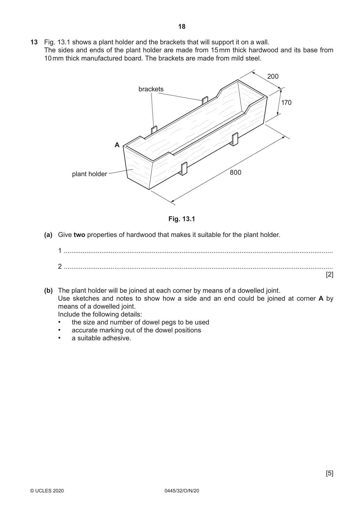 Cambridge IGCSE Design and Technology 0445 2020 Oct/Nov Paper 3 · Variant 2 question paper, page 18 of 24