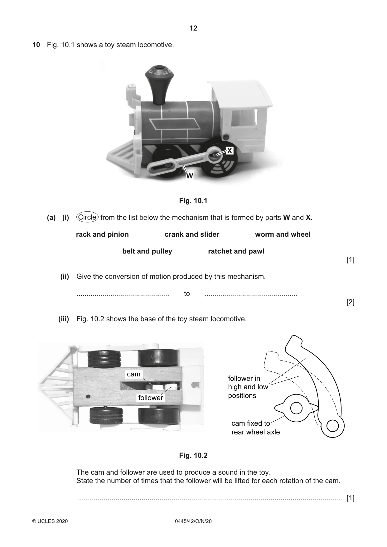 Cambridge IGCSE Design and Technology 0445 2020 Oct/Nov Paper 4 · Variant 2 question paper, page 12 of 20