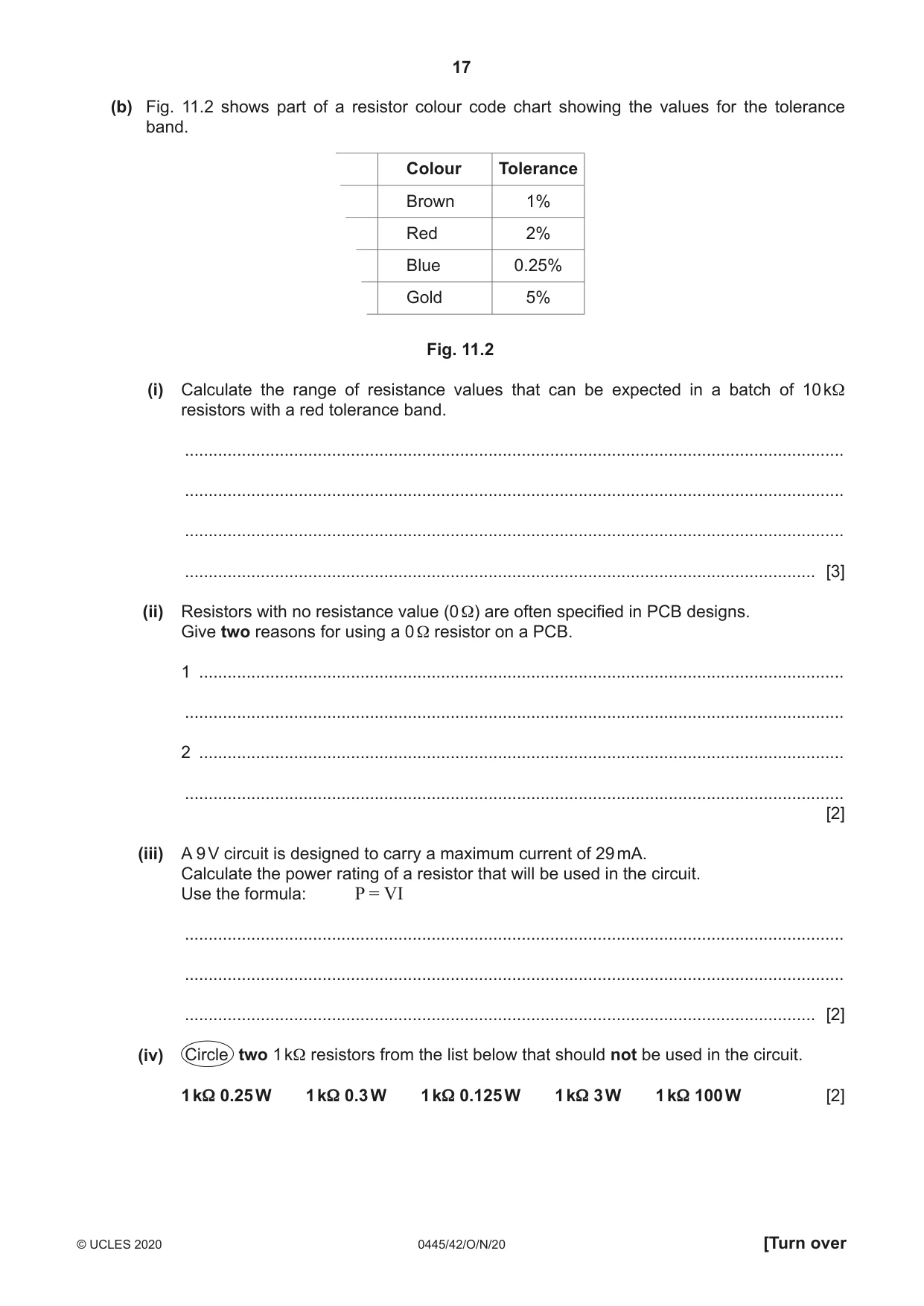 Cambridge IGCSE Design and Technology 0445 2020 Oct/Nov Paper 4 · Variant 2 question paper, page 17 of 20