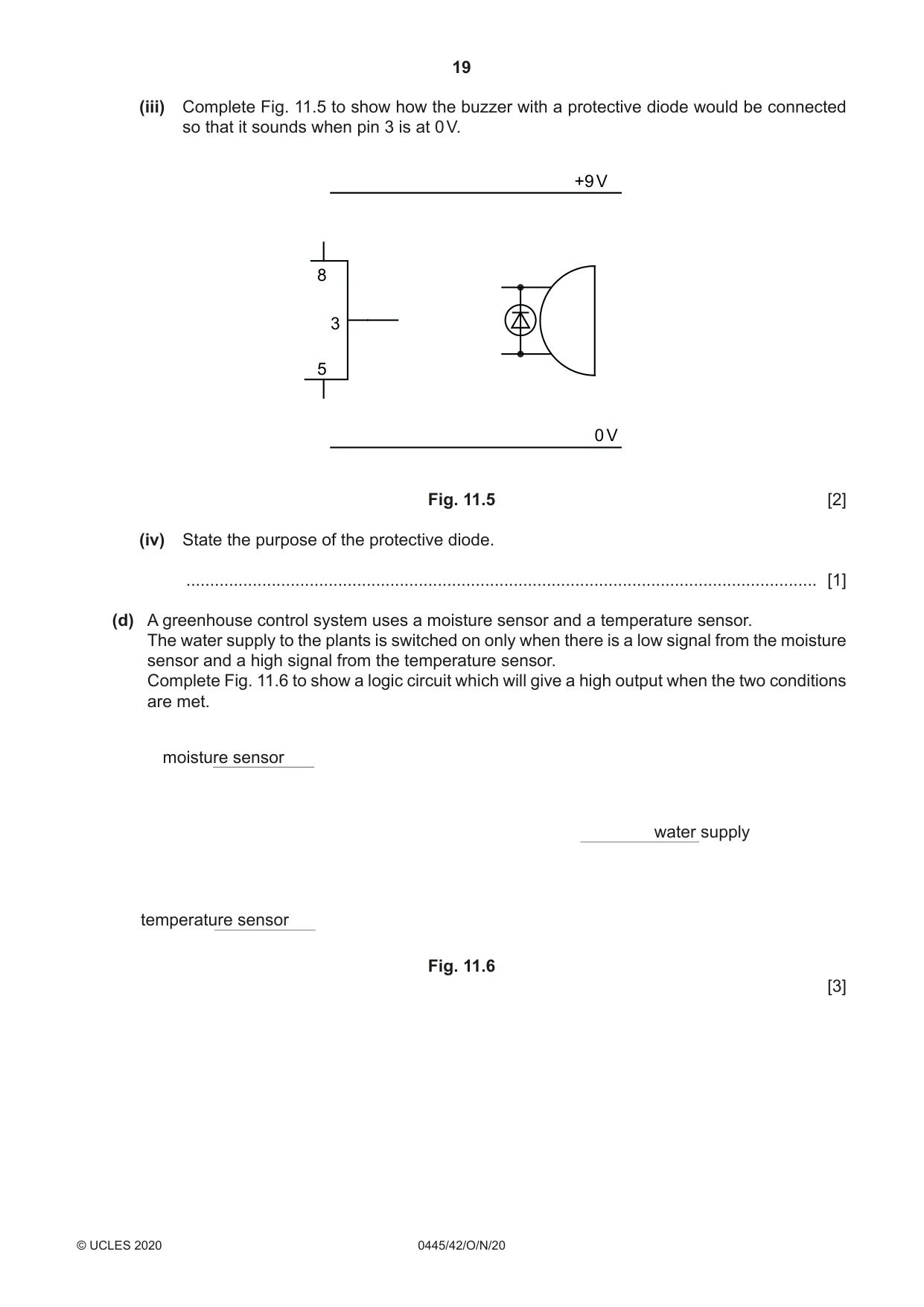Cambridge IGCSE Design and Technology 0445 2020 Oct/Nov Paper 4 · Variant 2 question paper, page 19 of 20
