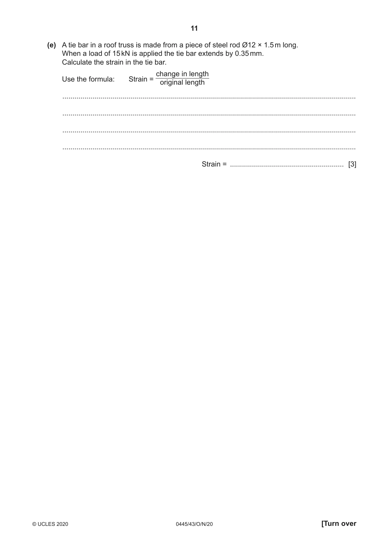 Cambridge IGCSE Design and Technology 0445 2020 Oct/Nov Paper 4 · Variant 3 question paper, page 11 of 20