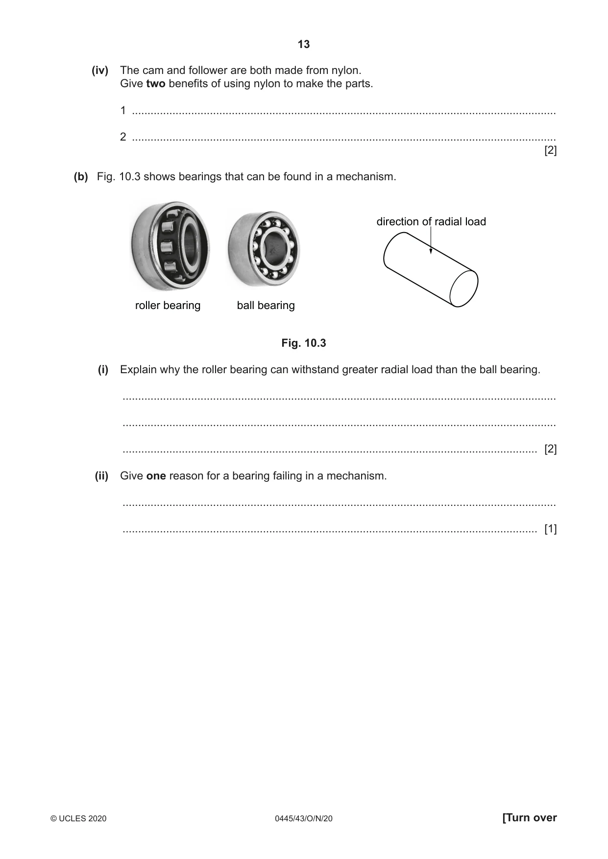 Cambridge IGCSE Design and Technology 0445 2020 Oct/Nov Paper 4 · Variant 3 question paper, page 13 of 20