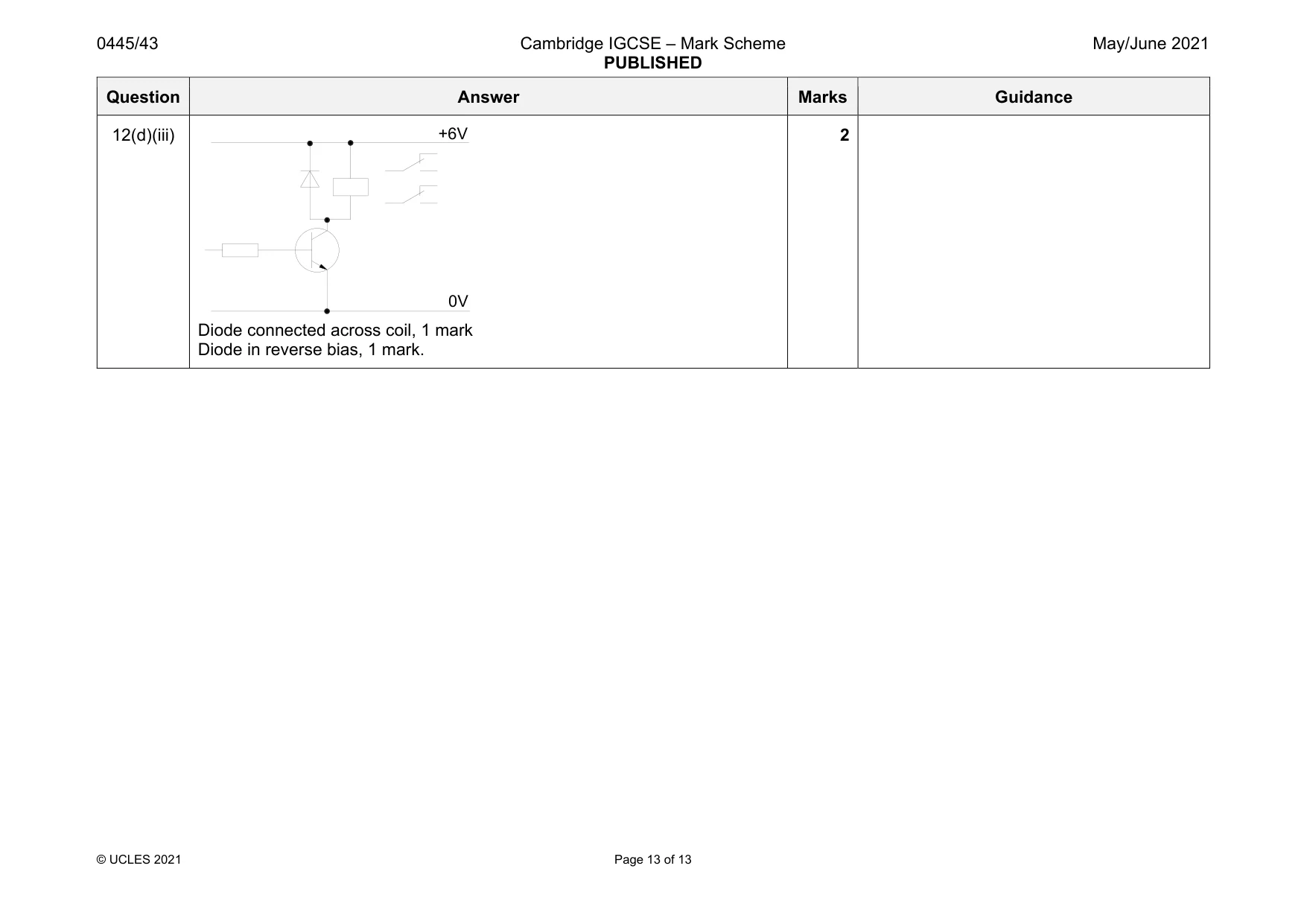 Mark scheme, page 13 of 13
