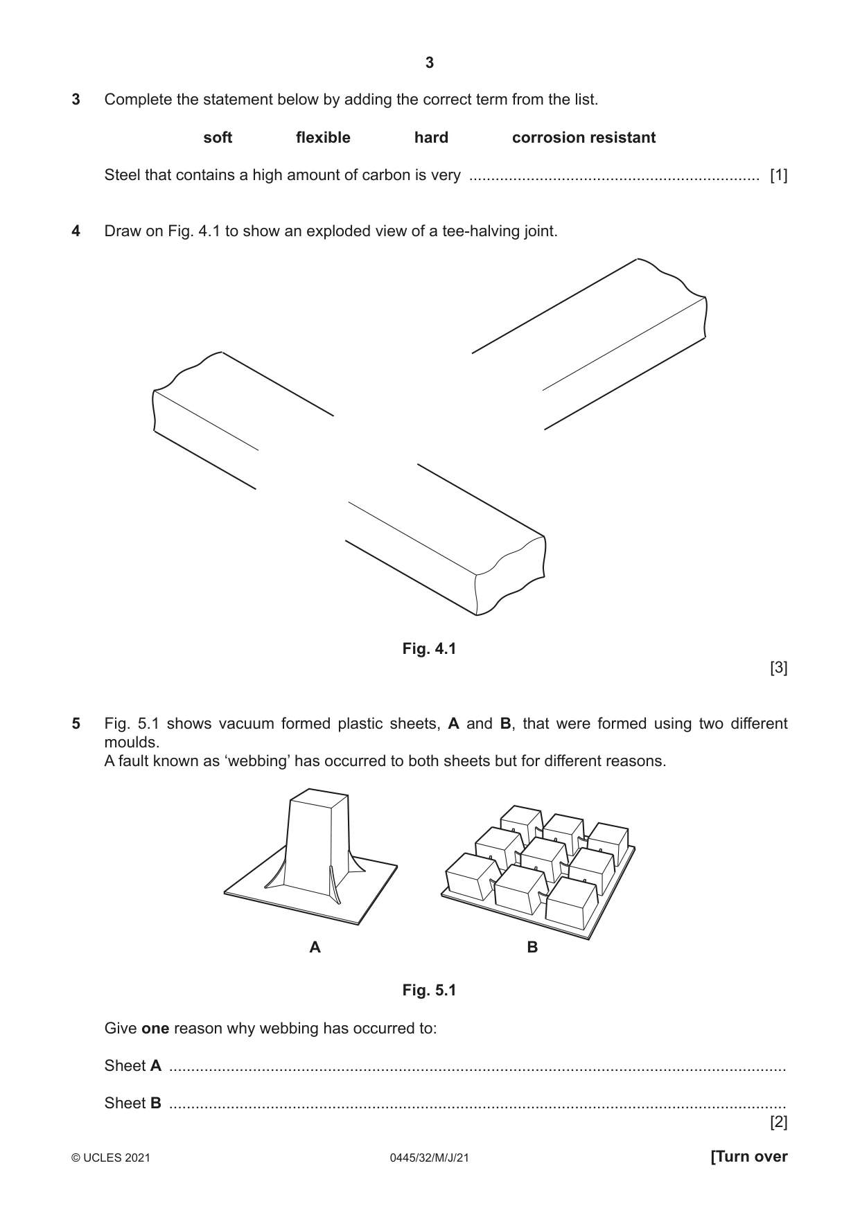 Cambridge IGCSE Design and Technology 0445 2021 May/June Paper 3 · Variant 2 question paper, page 3 of 24